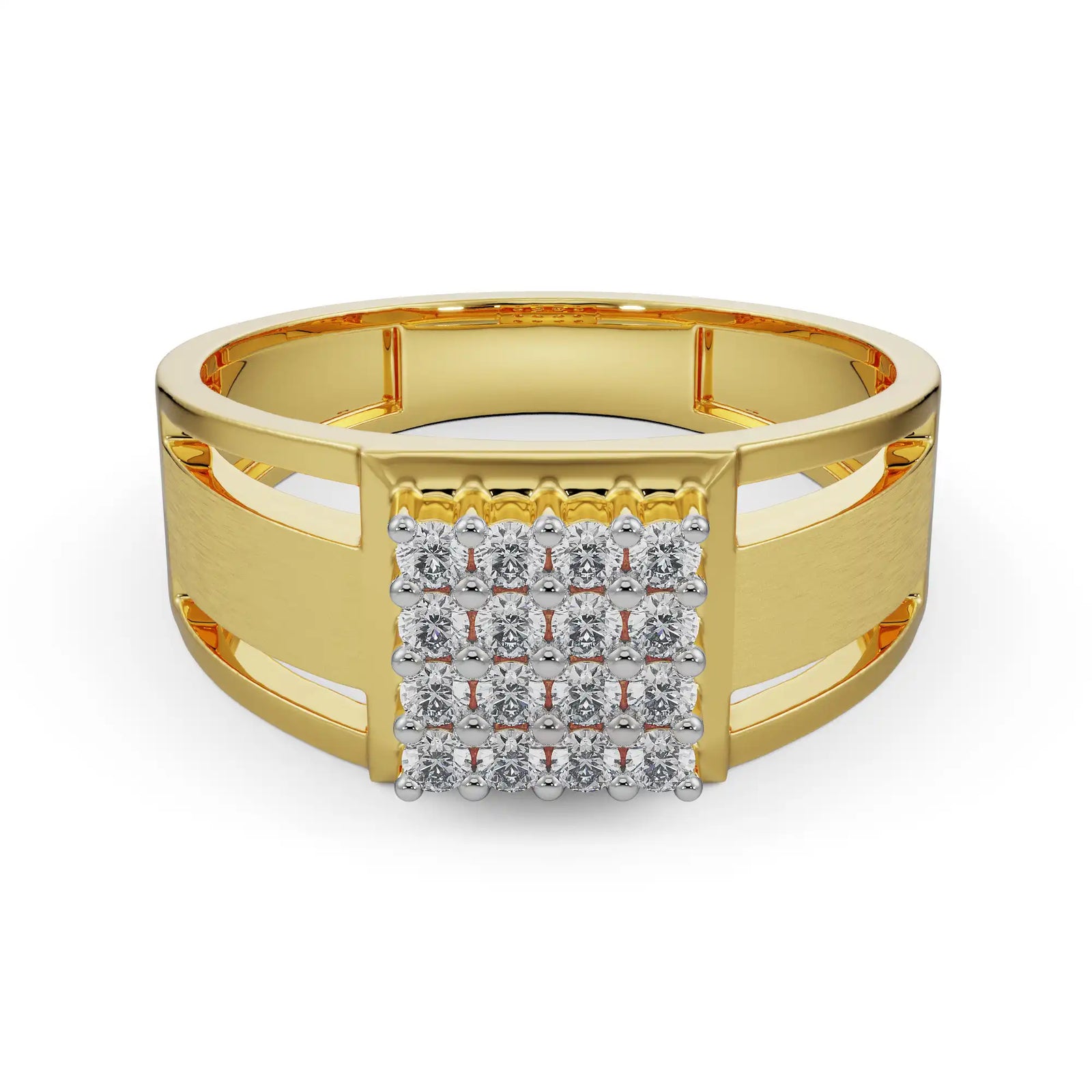 Timothee Diamond Ring Front View in 9KT