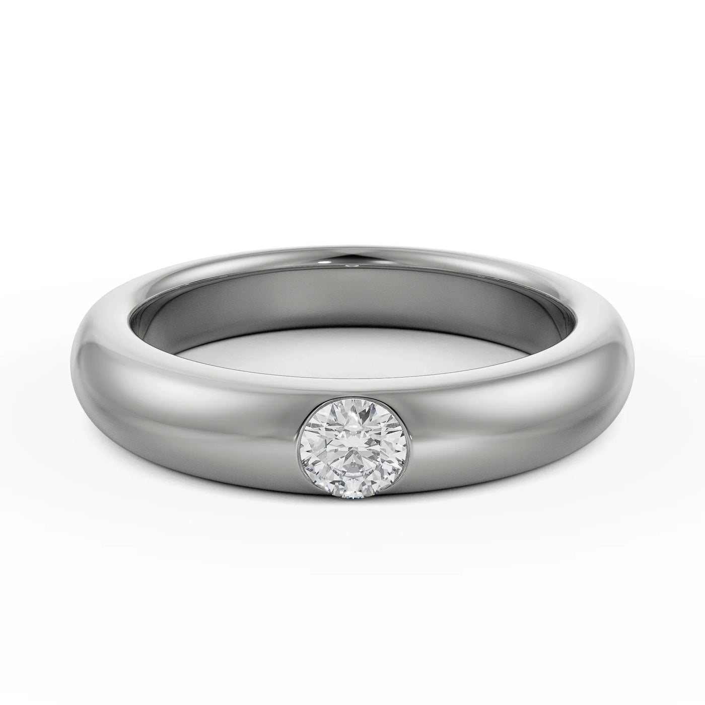 Sleek Round Lab Grown Diamond Band 9KT