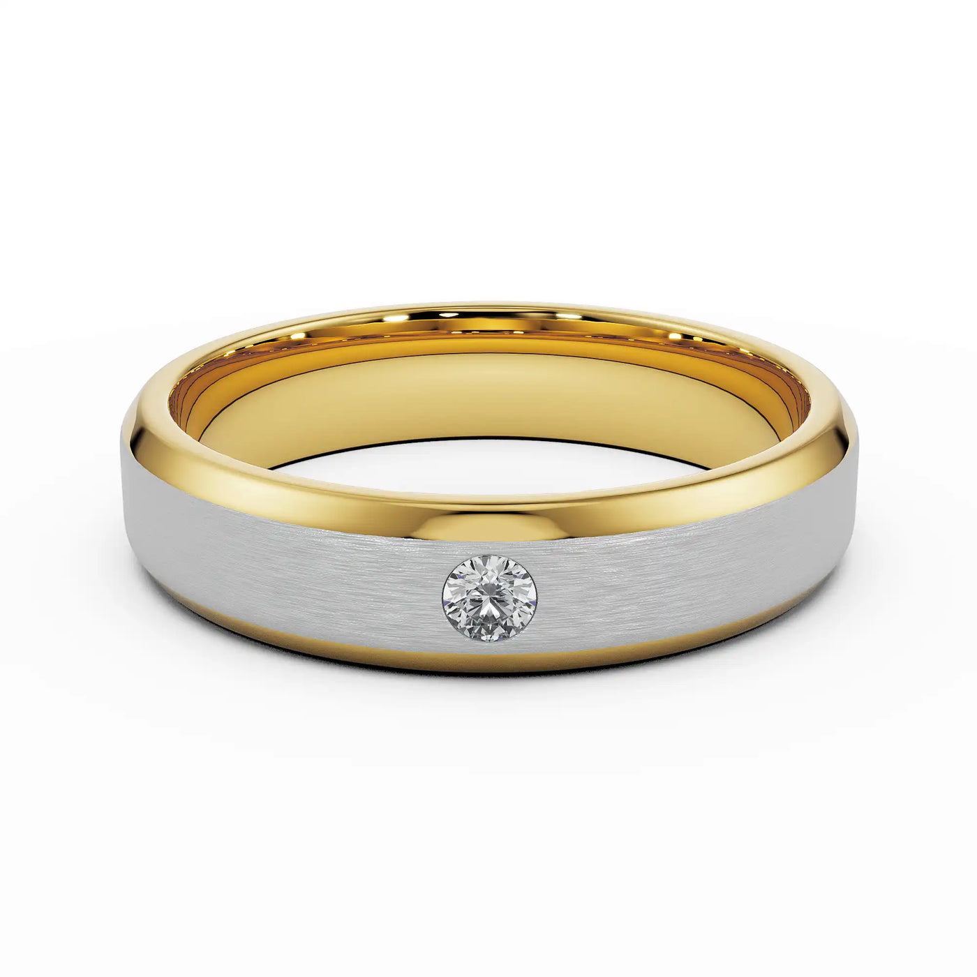 Mixed Metal Lab Grown Diamond Band