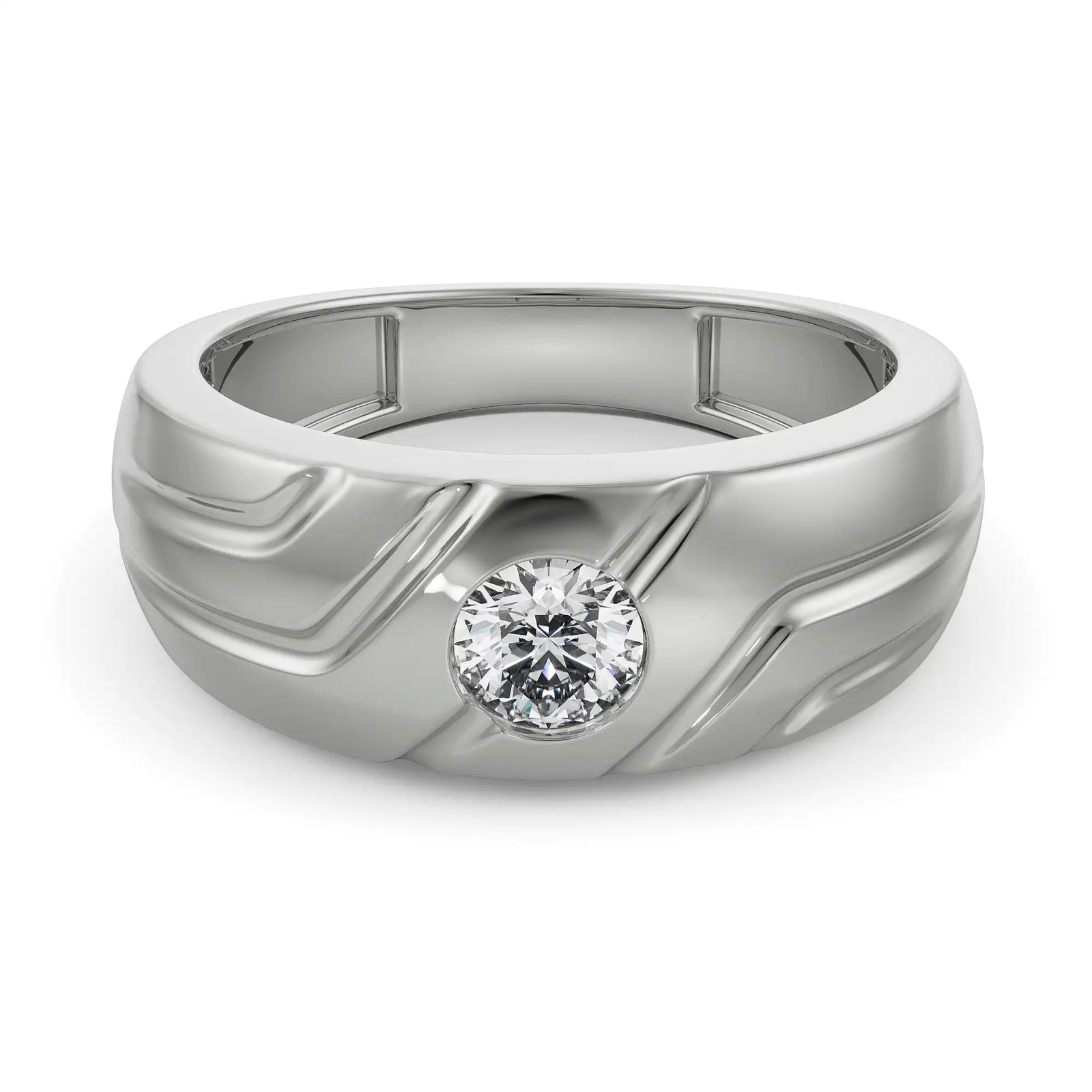 Tuscan Diamond Ring for Him Front View