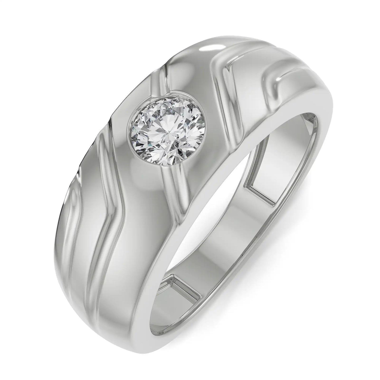 Tuscan Diamond Ring for Him Top view