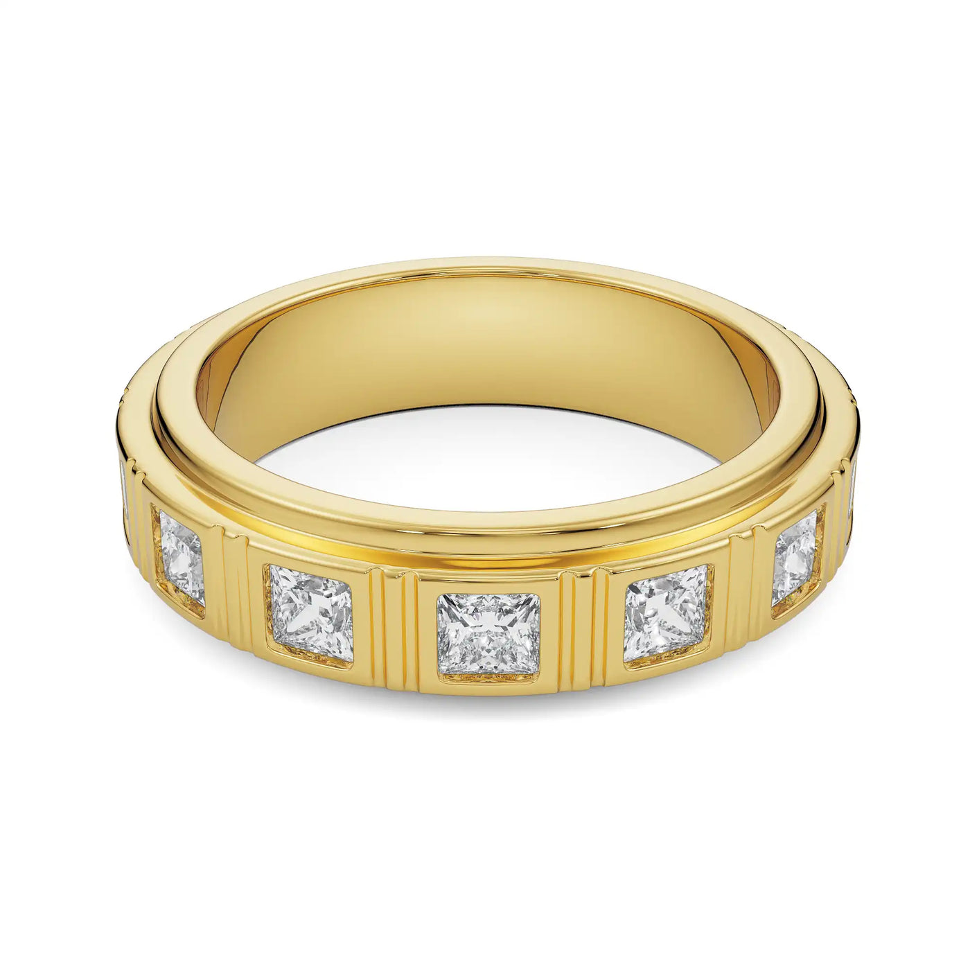 Men's Princess Cut Lab Grown Diamond Band
