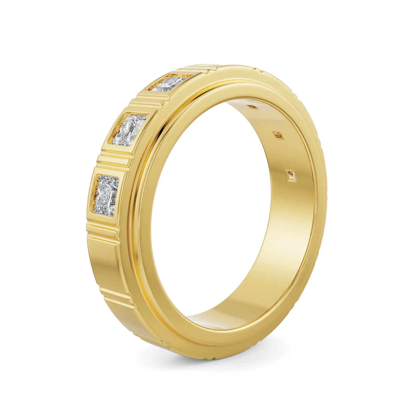 Men's Princess Cut Lab Grown Diamond Band 9KT
