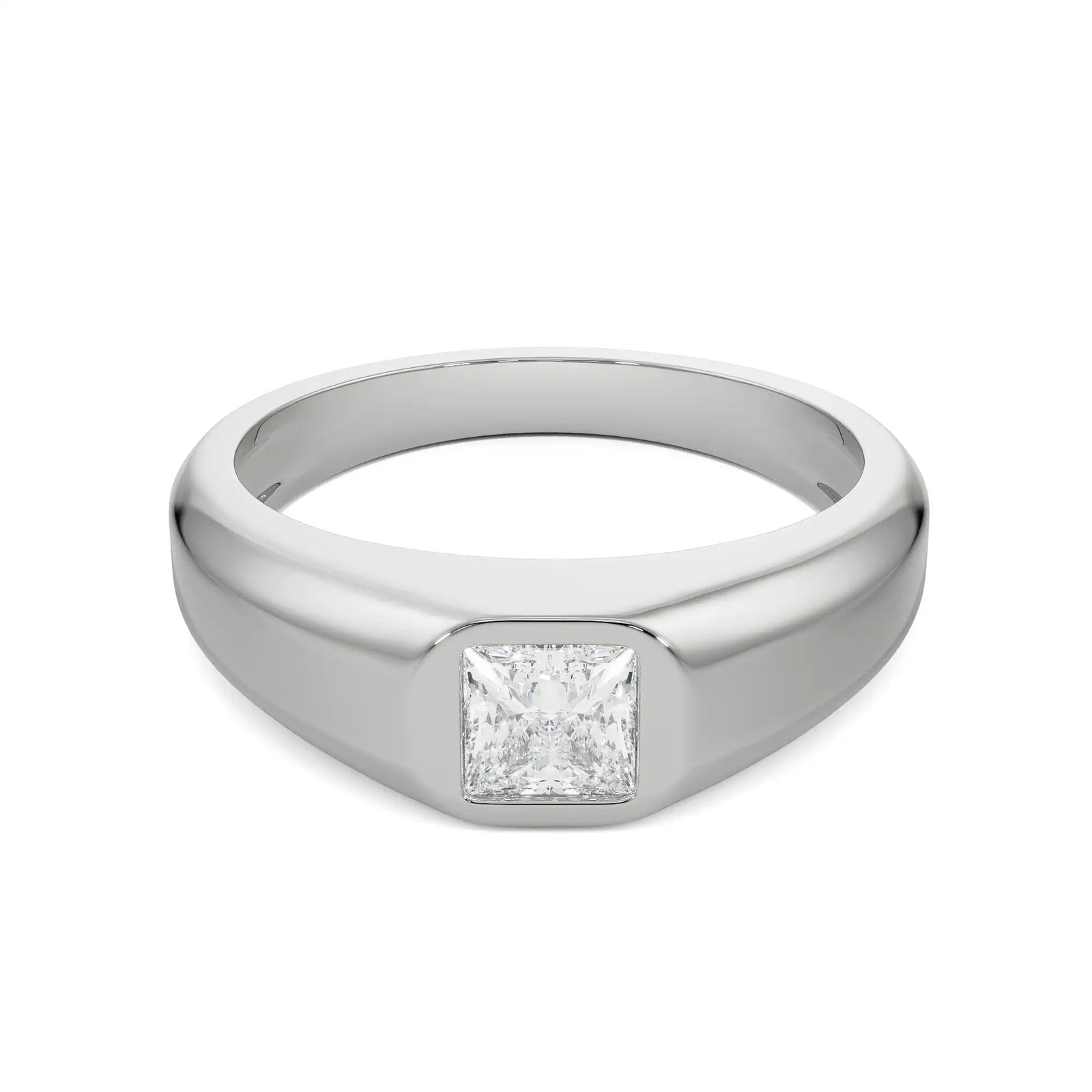William Princess Cut Diamond Ring Front View