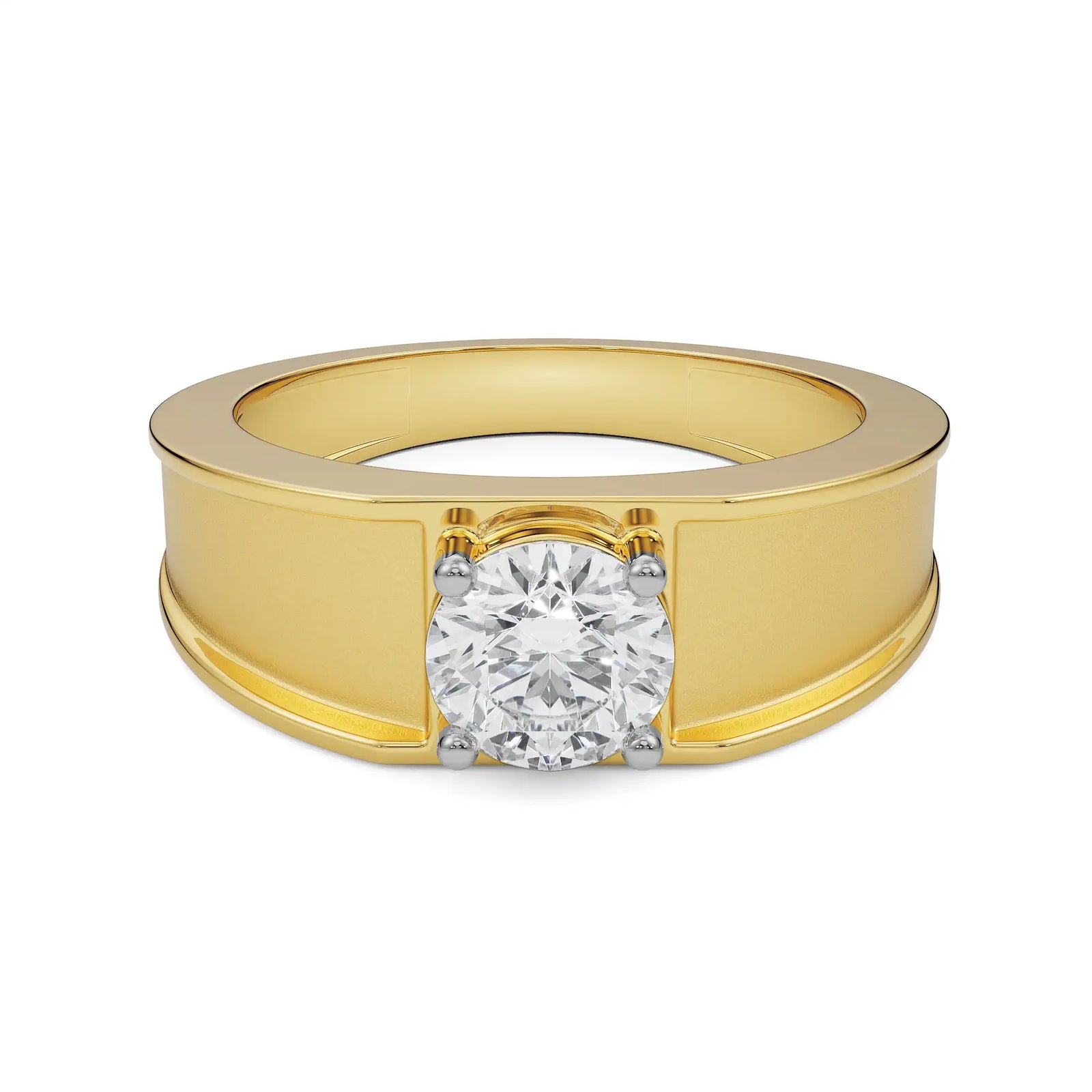 Noah Round Men's Diamond Ring Front View