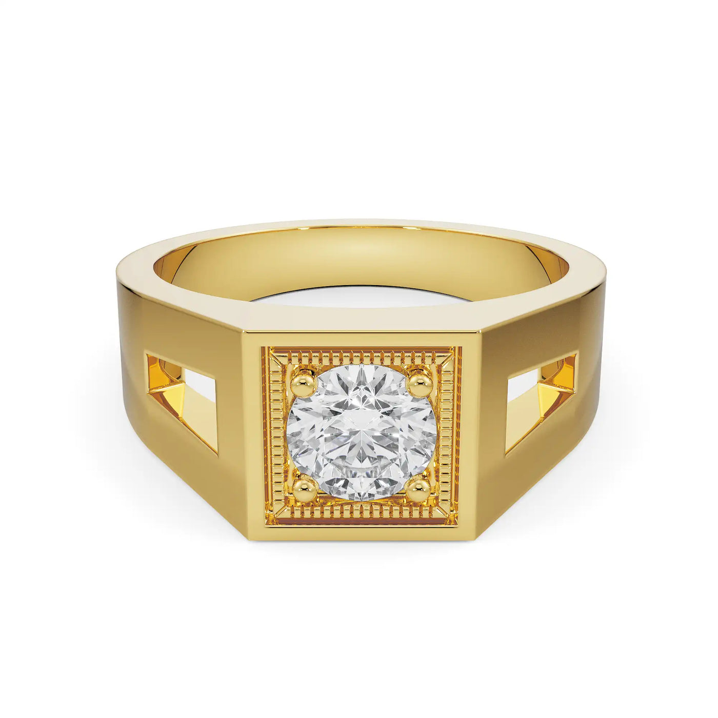 Ezra Round Men's Lab Grown Diamond Ring