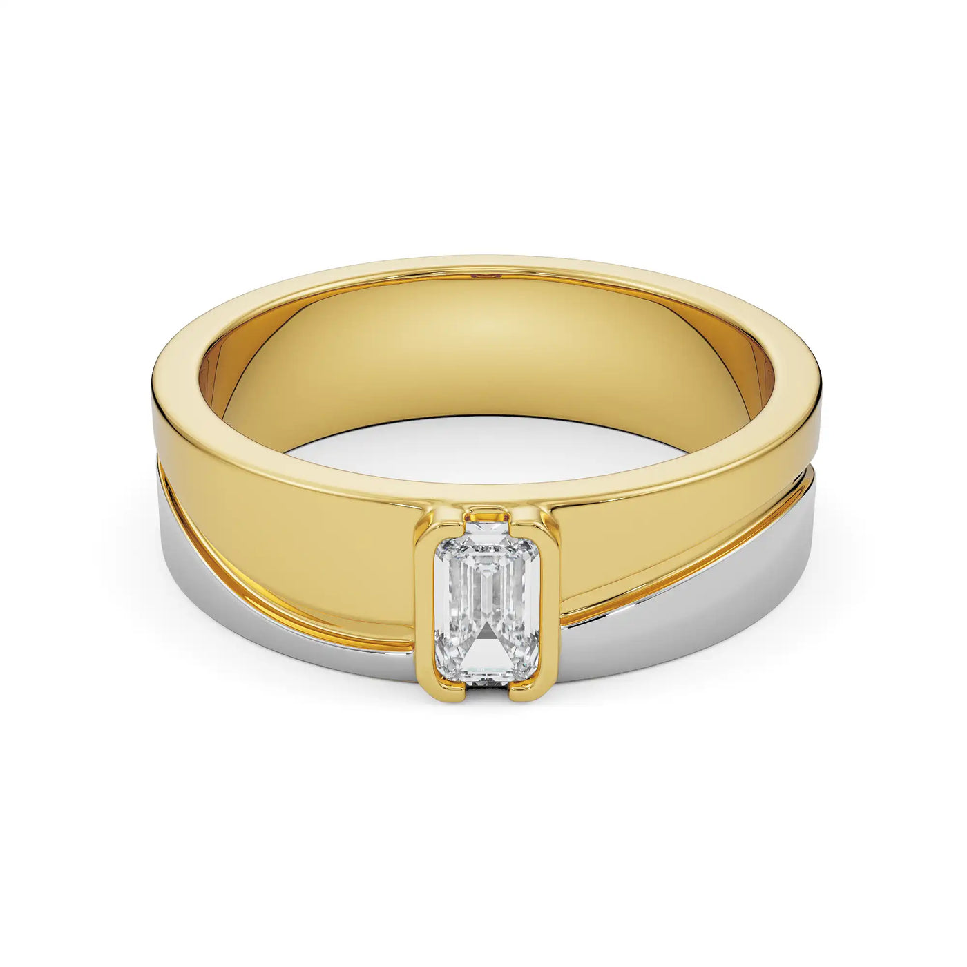 Timeless Emerald Men's Lab Grown Diamond Ring