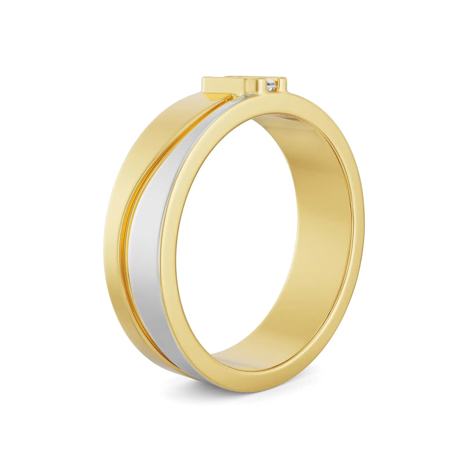 Timeless Emerald Men’s Diamond Ring Side View
