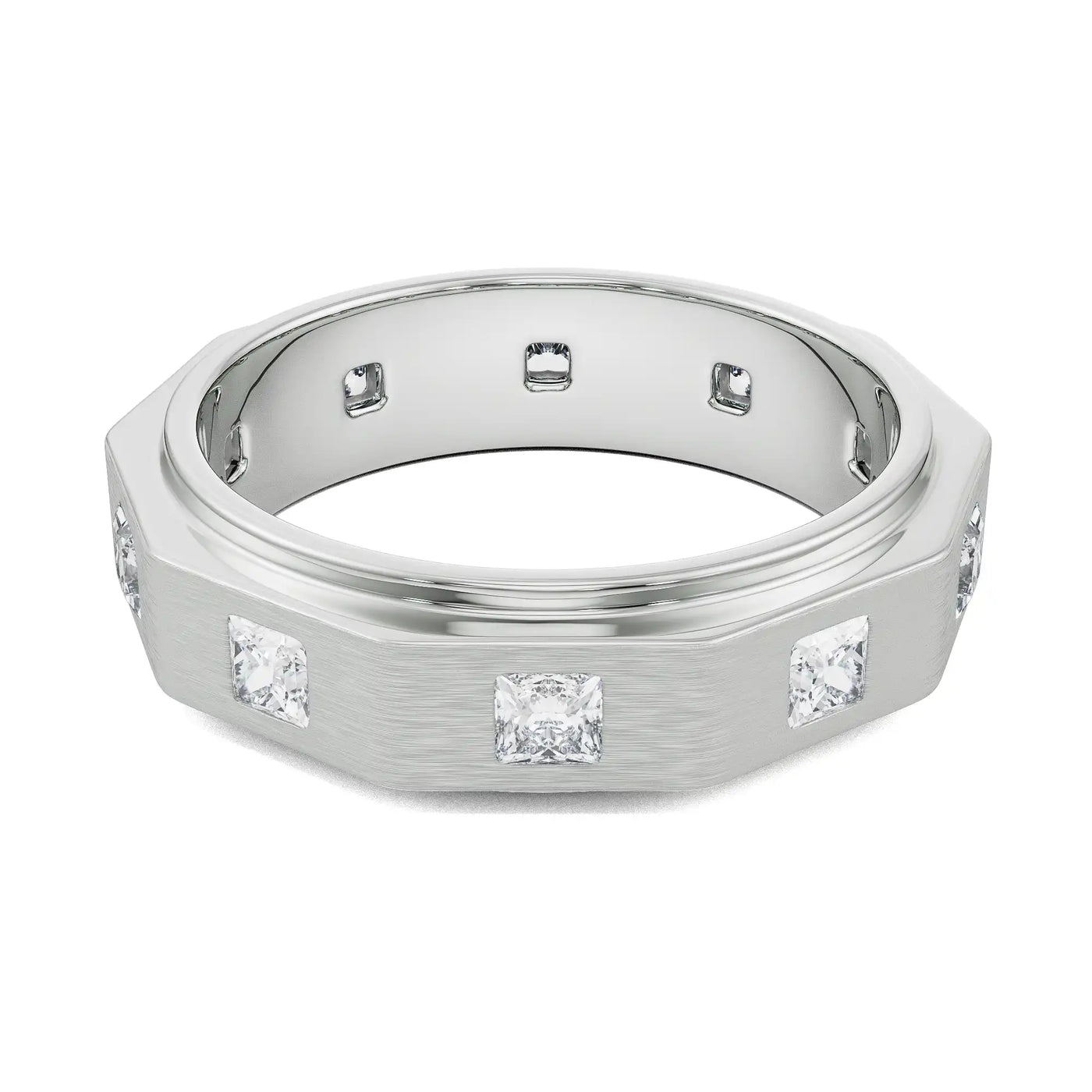 Elijah Princess Cut Lab Grown Diamond Wedding Band