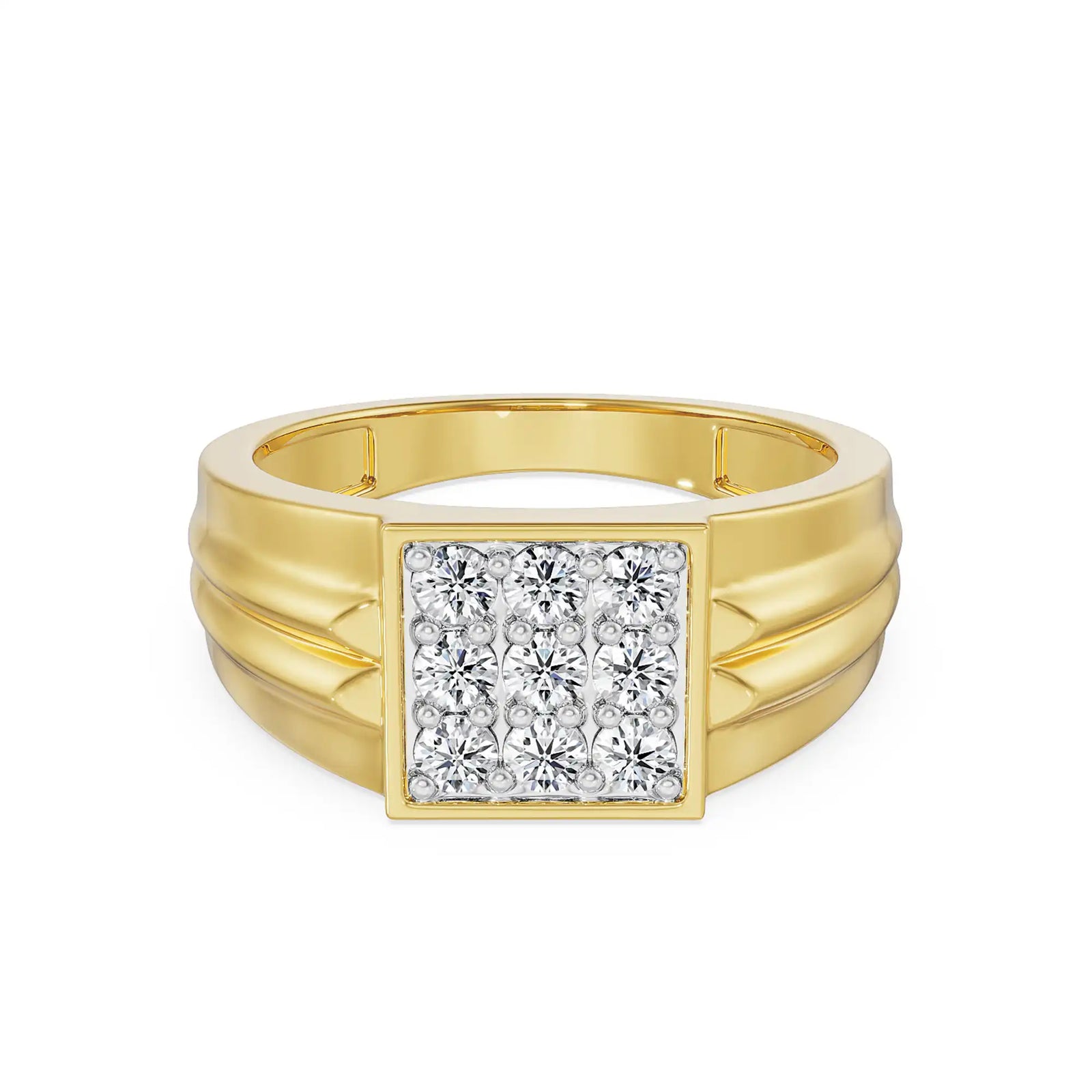 Warton Clustered Diamond Band Front view