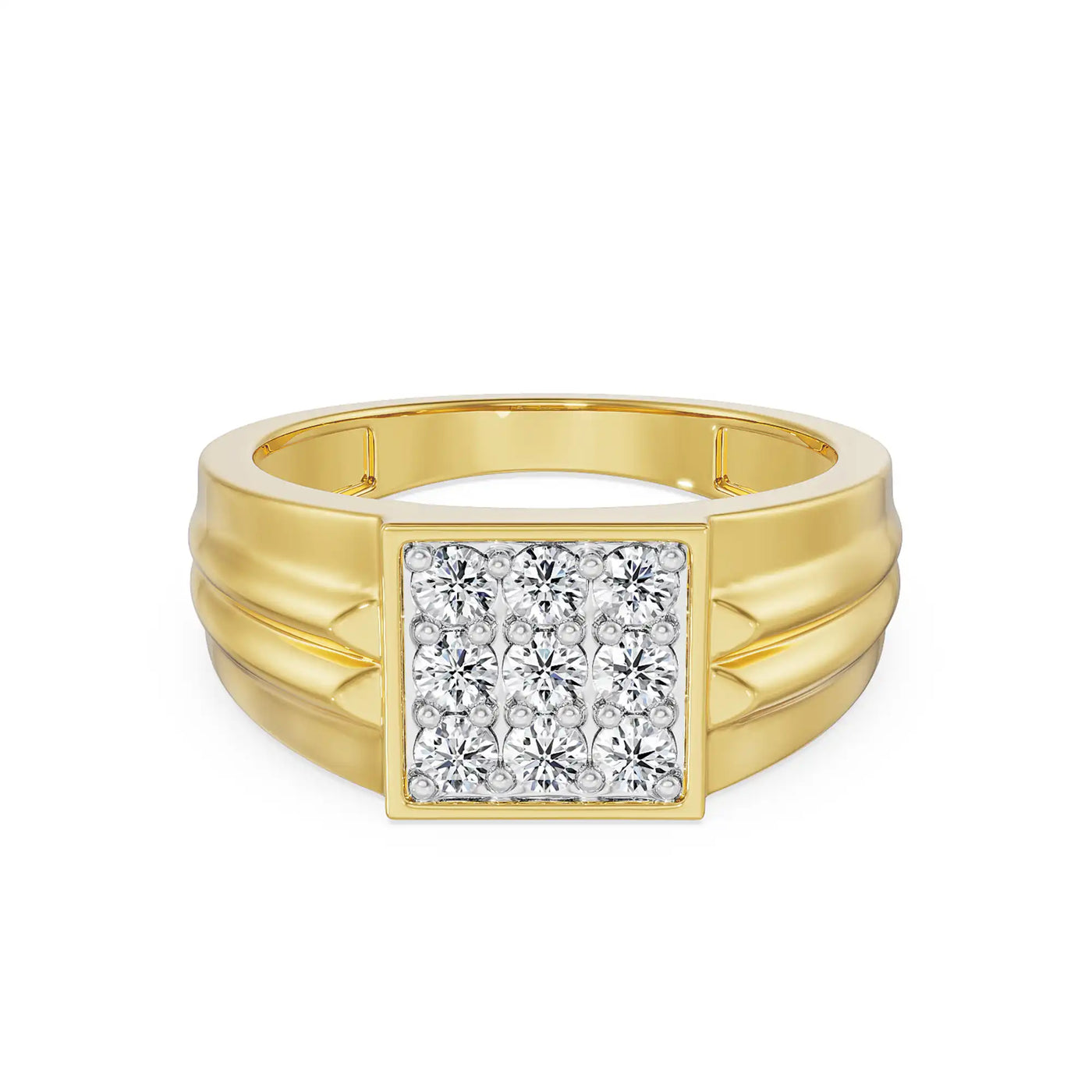 Warton Clustered Lab Grown Diamond Band 9KT