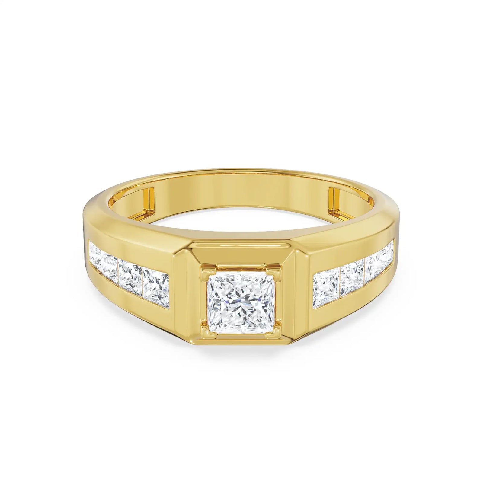 Square Cut Timeless Men’s Ring Front view