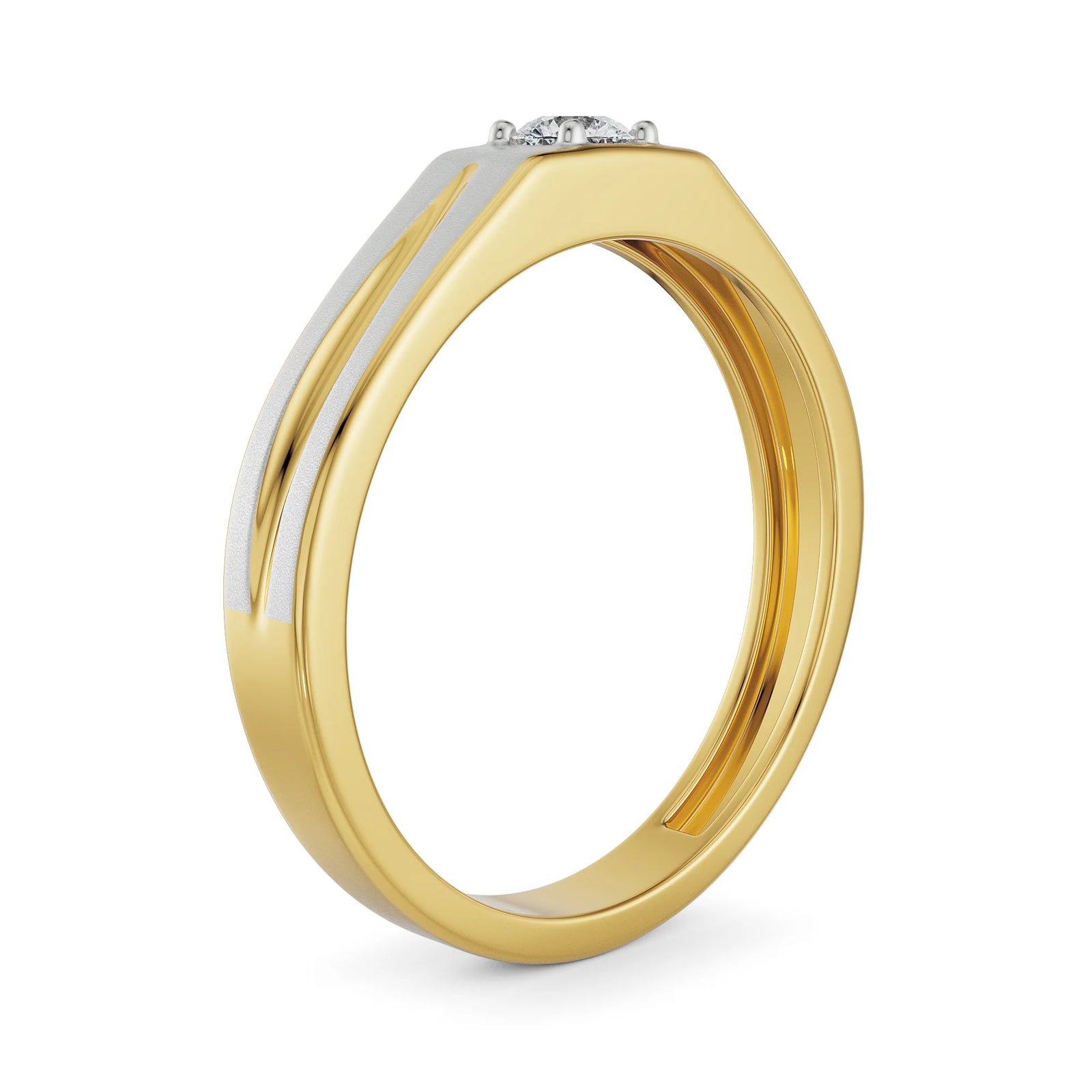 Minimalisit Diamond Band for Men Side View