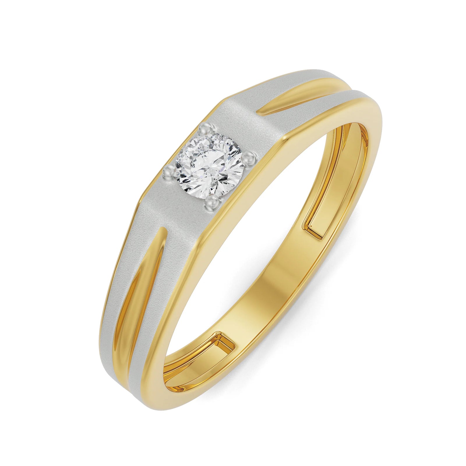 Minimalisit Diamond Band for Men Top View