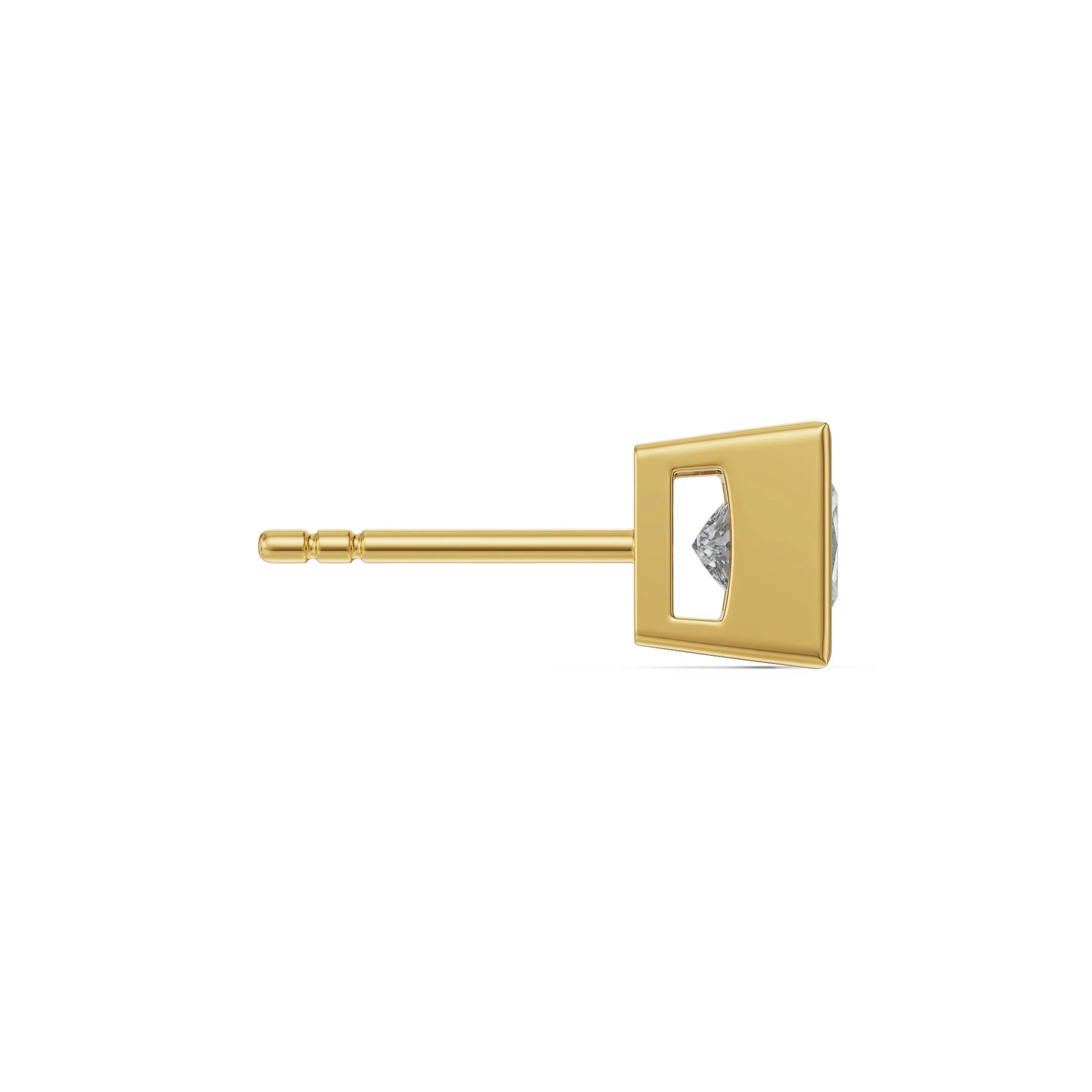 0.25 CT Solitaire Studs for Men Side View