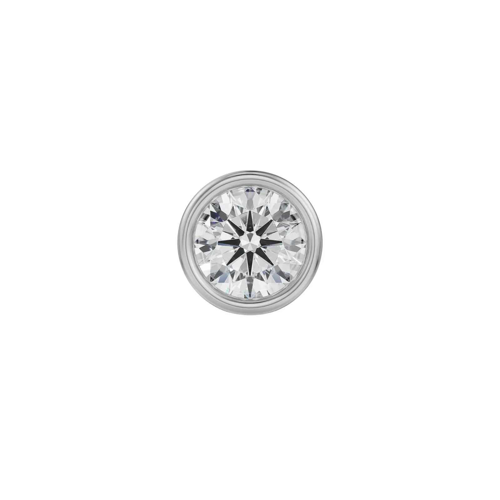 0.5 CT Round Solitaire Studs for Men Front View