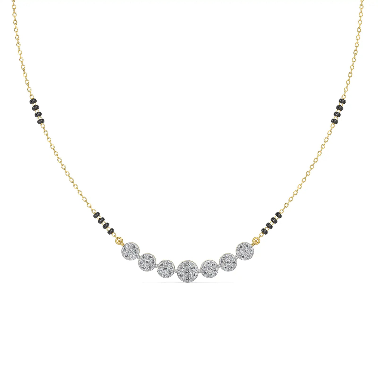 Pihu Diamond Mangalsutra Front View