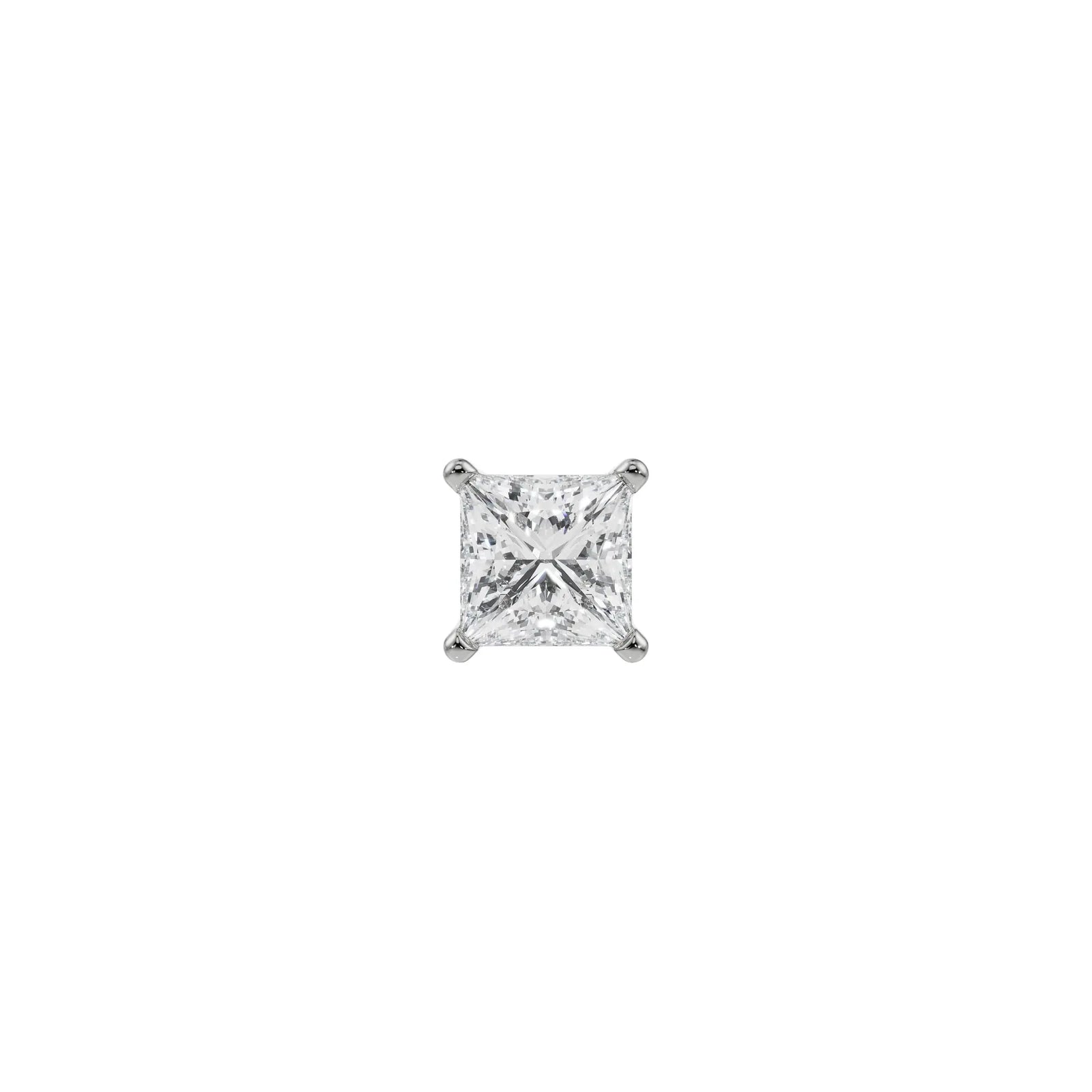 Kian Lab Grown Diamond Solitaire Studs for Men - Front View in 9KT