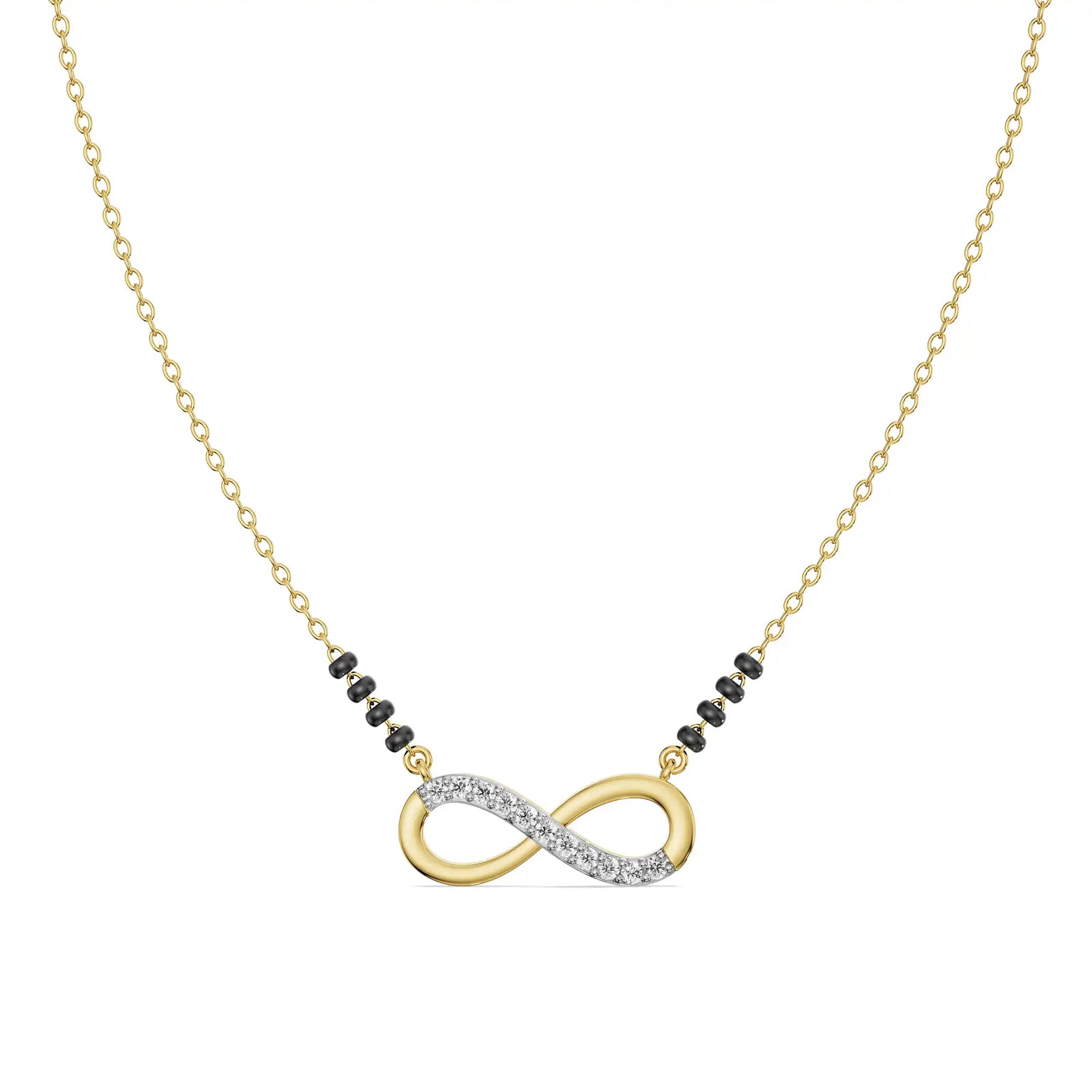 Infinity Diamond Mangalsutra Front View