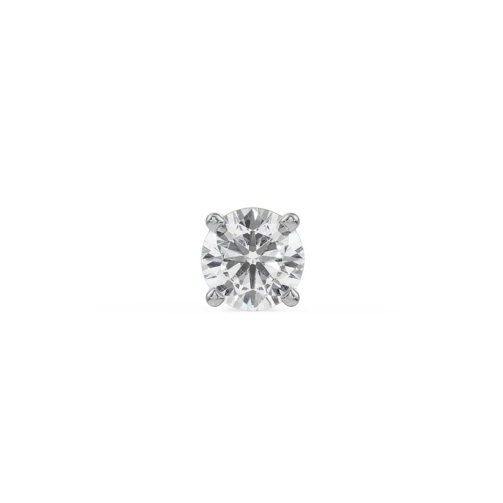 Victor Round Solitaire Studs Front View