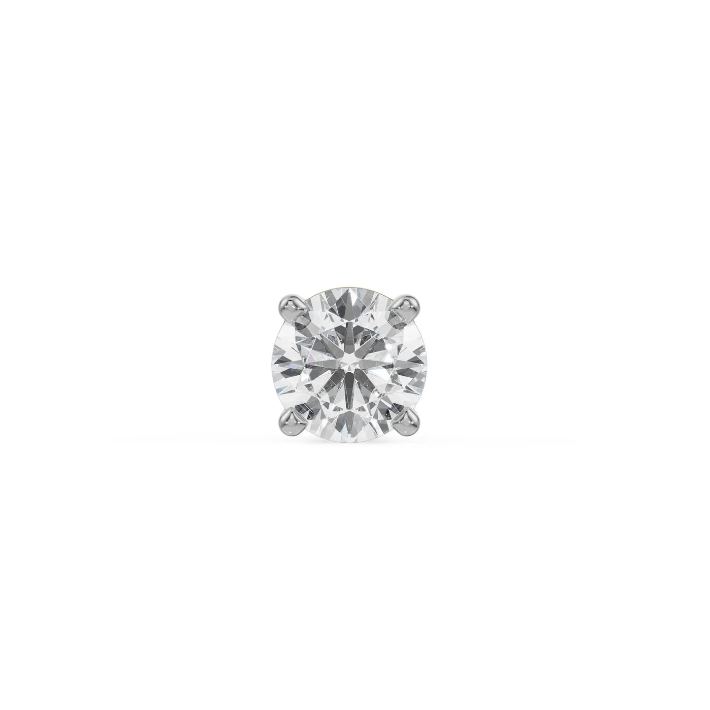 Avir Round Lab Grown Diamond Solitaire Studs for Men