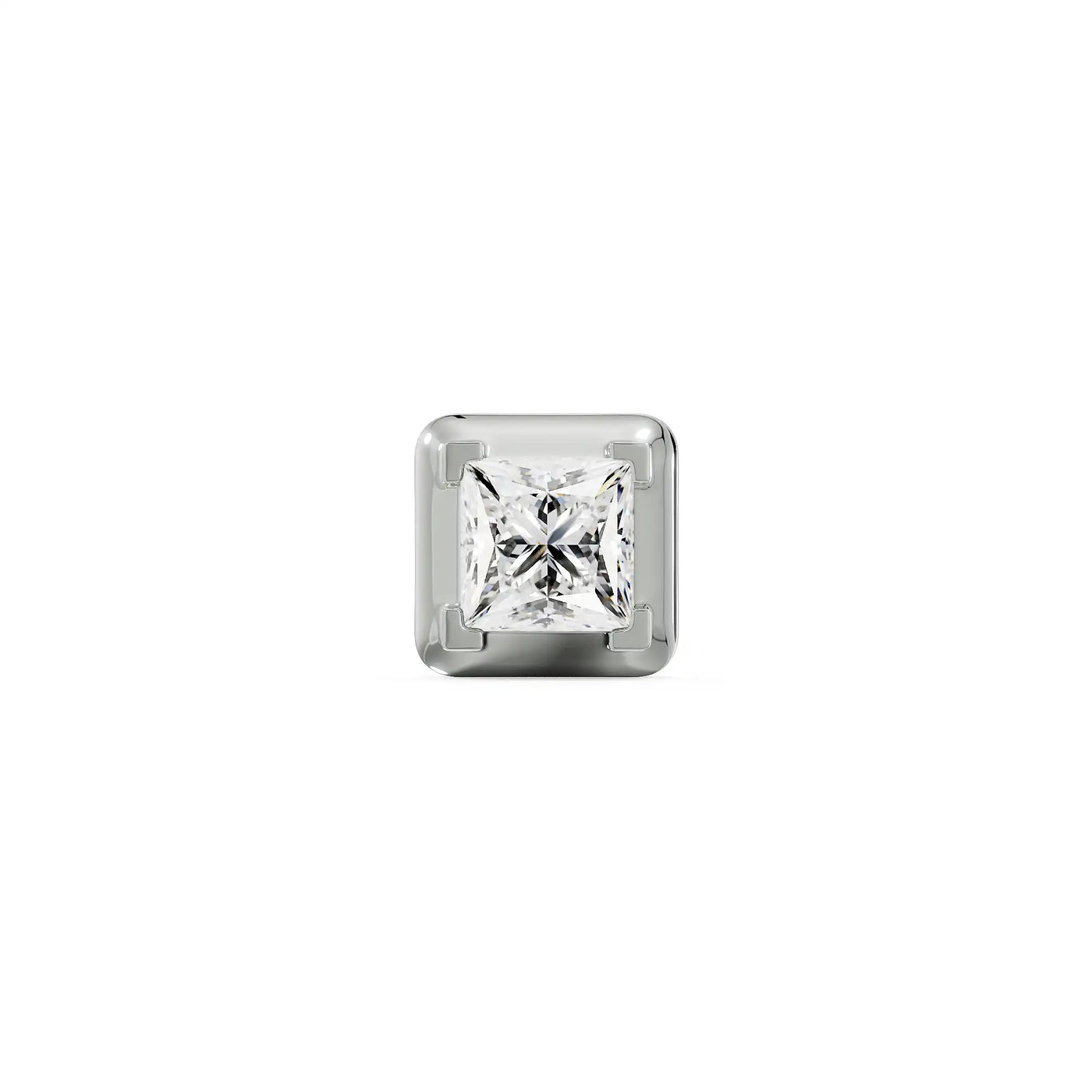0.25 CT Princess Cut Lab Grown Diamond Men Stud