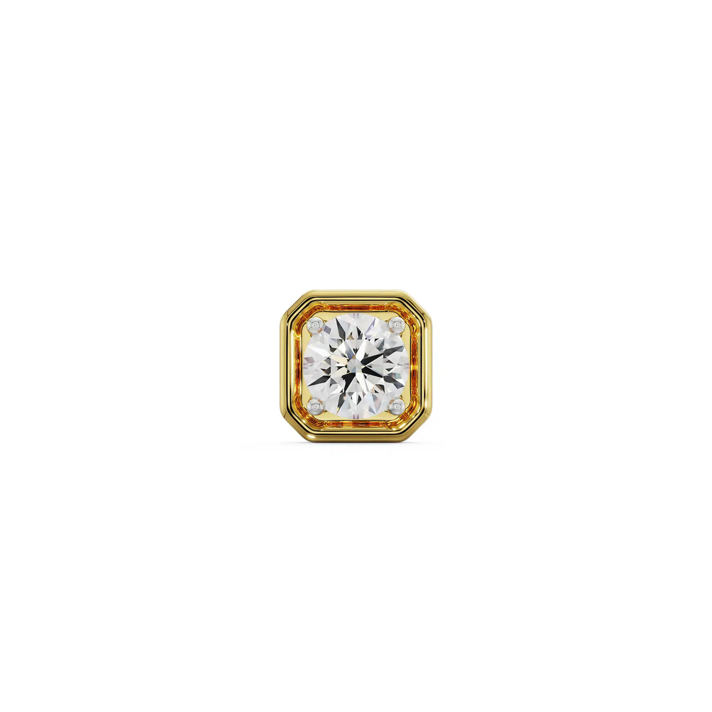 0.25 CT Round Halo Lab Grown Diamond Men Stud 9KT