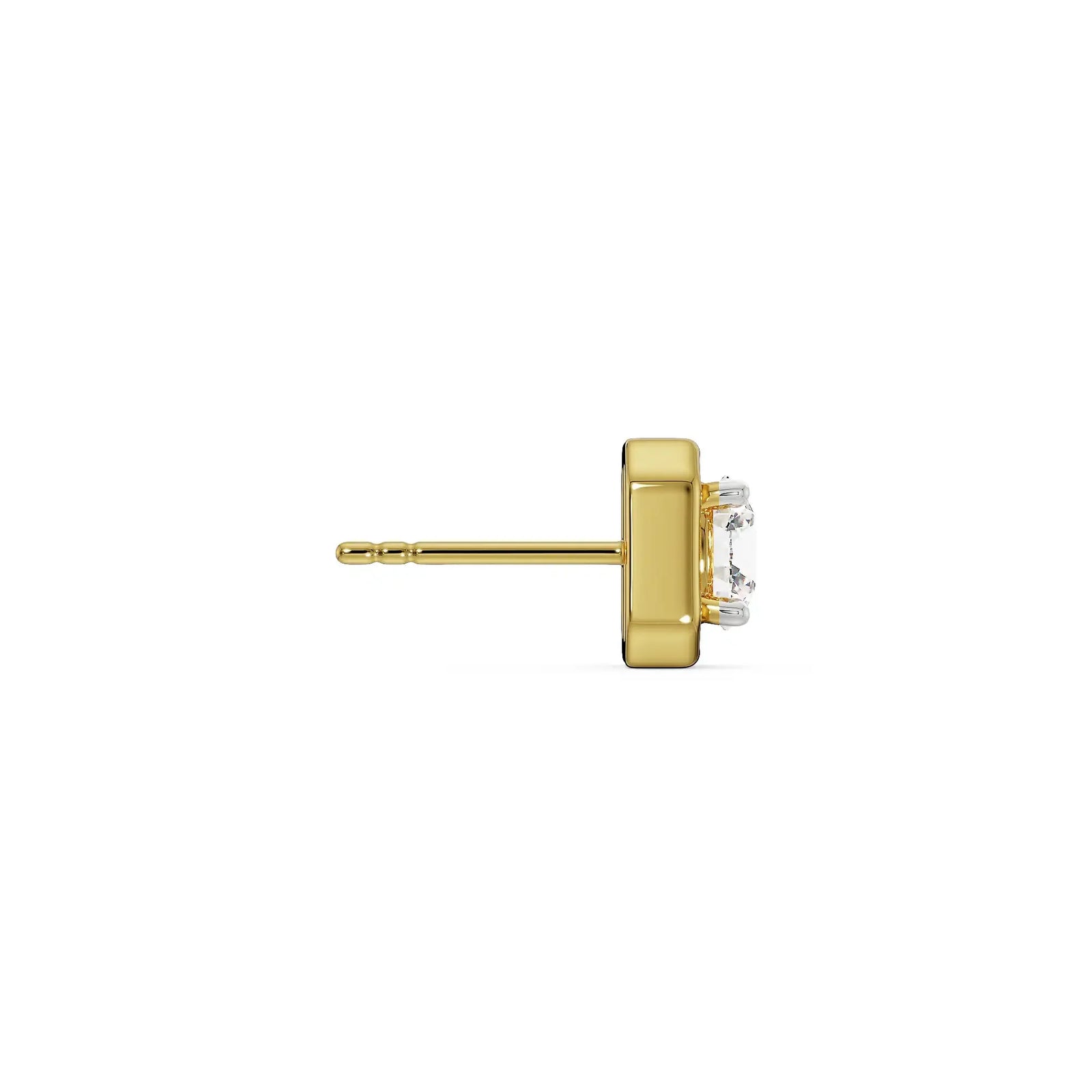0.25 CT Round Halo Men Stud Side View
