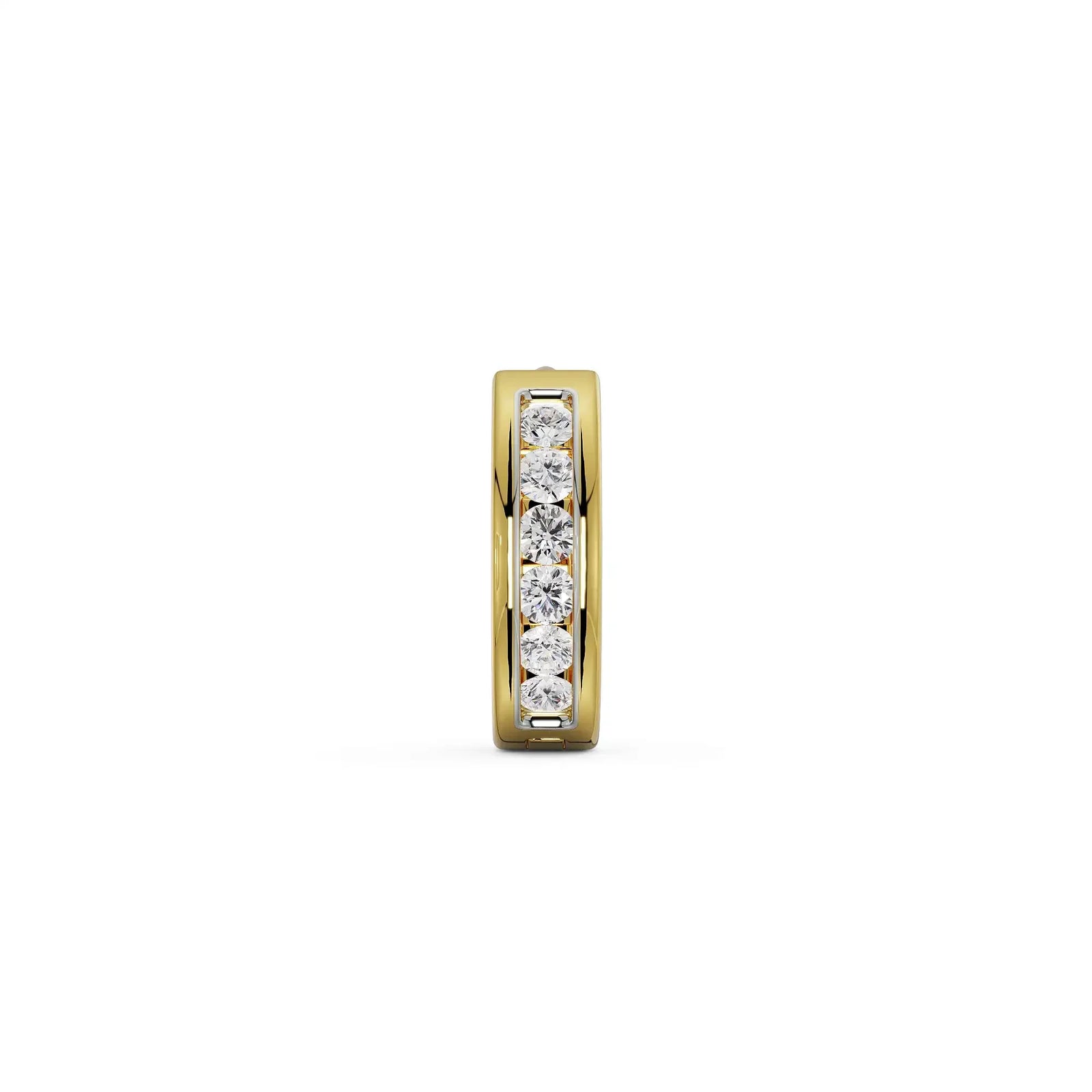 Vivian Diamond Men’s Hoop Front View in 9KT