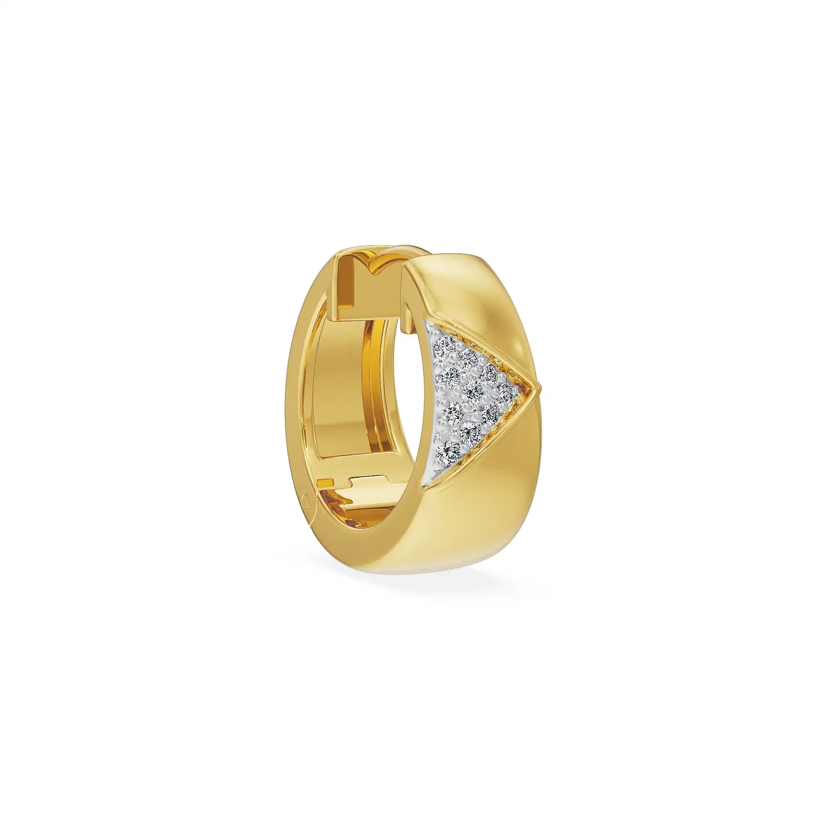 Lucid Pillar Lab Diamond Men Hoop
Side view