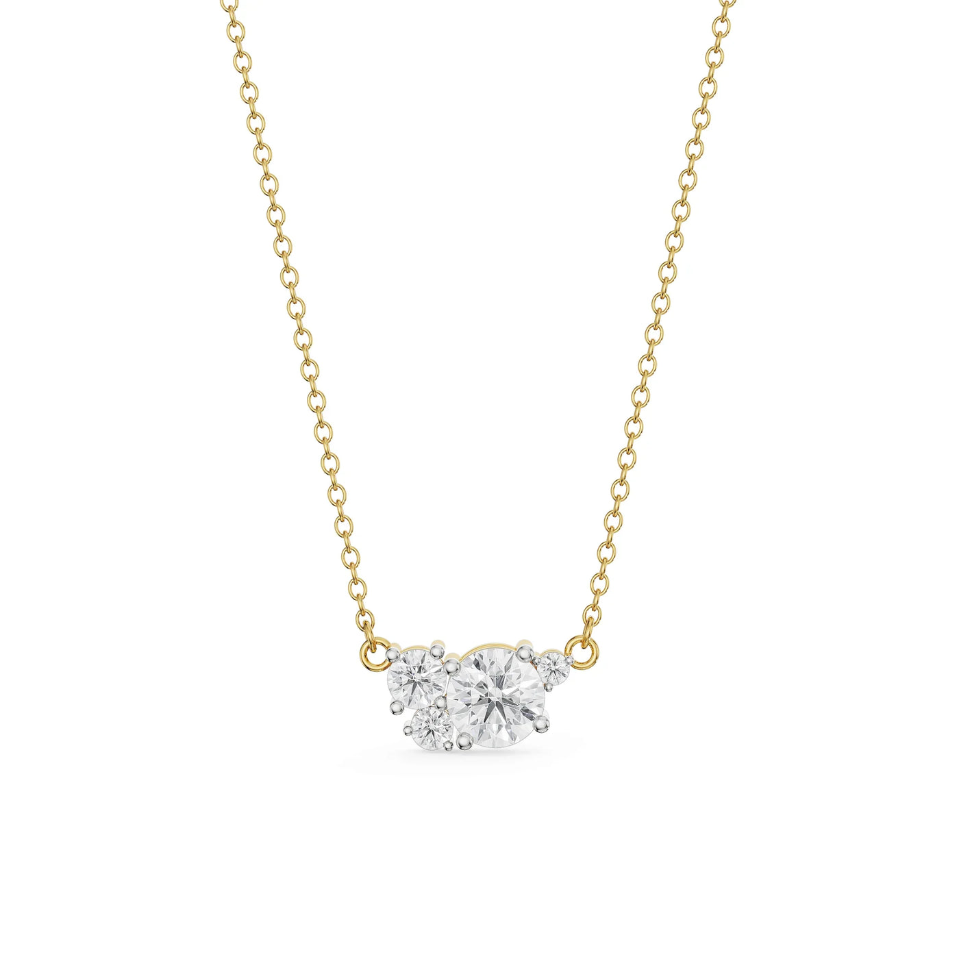 Bouquet Cascade Lab Grown Diamond Necklace 9KT