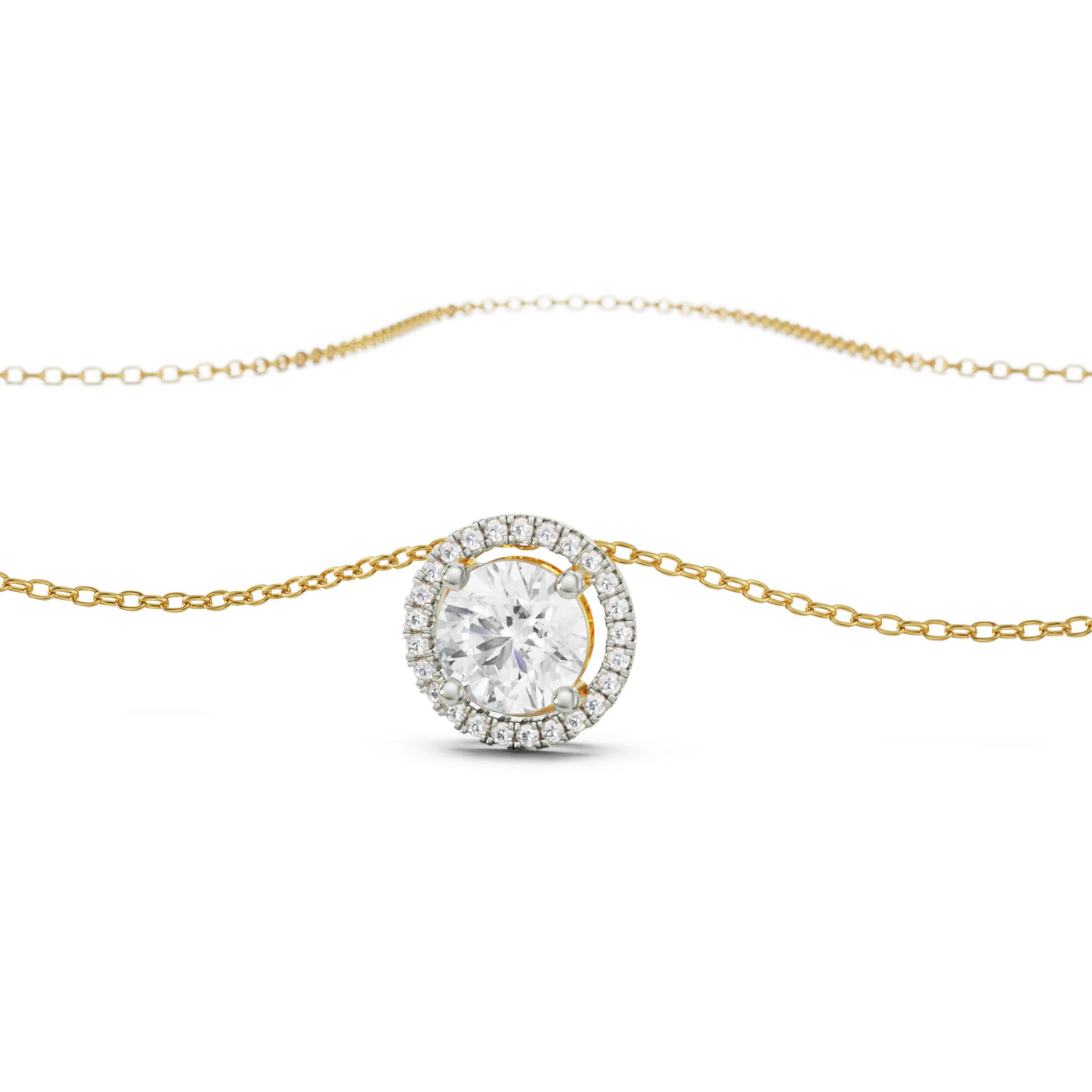 Betty Halo Round Lab Grown Diamond Pendant_in_stock