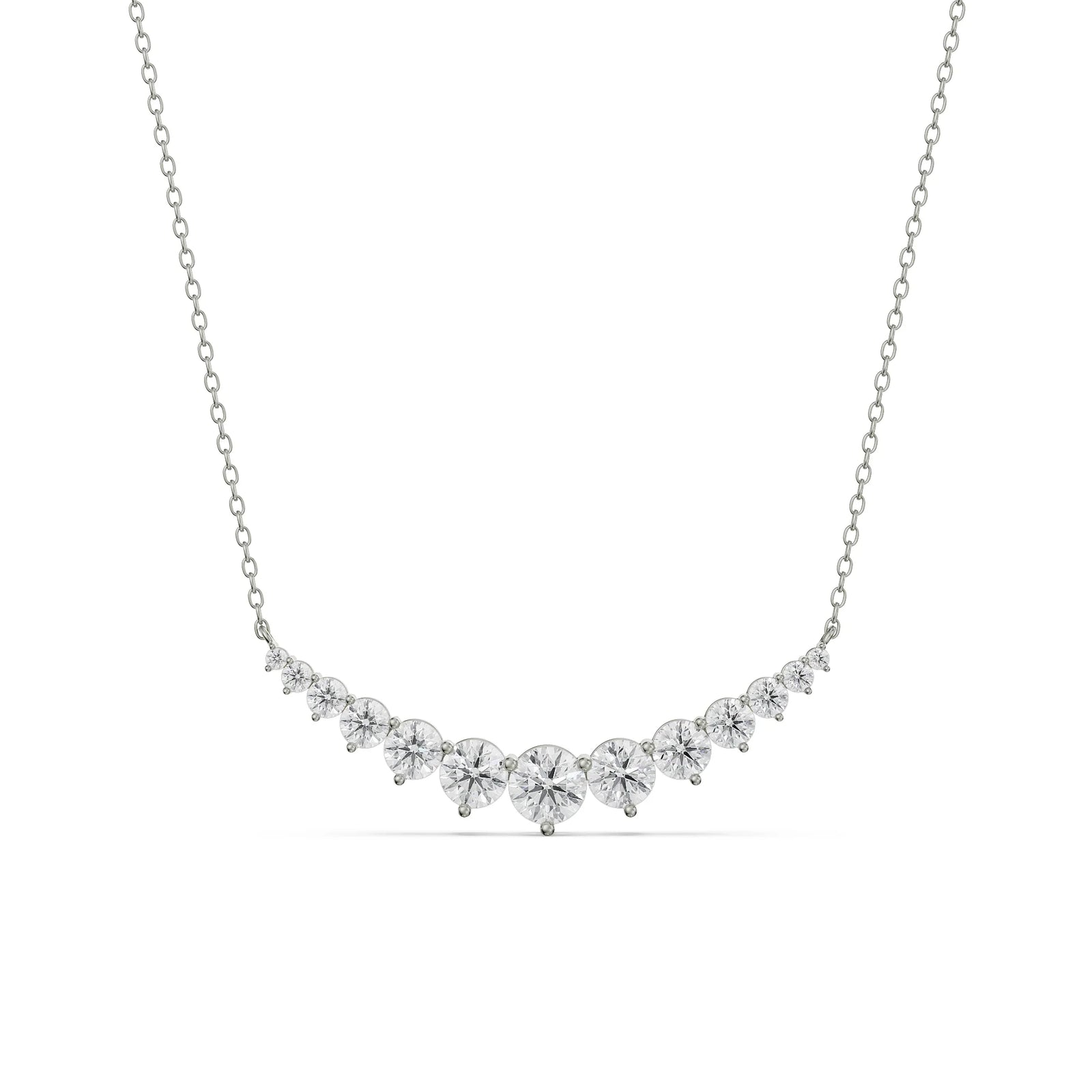 Eternity Round Diamond Necklace Front View