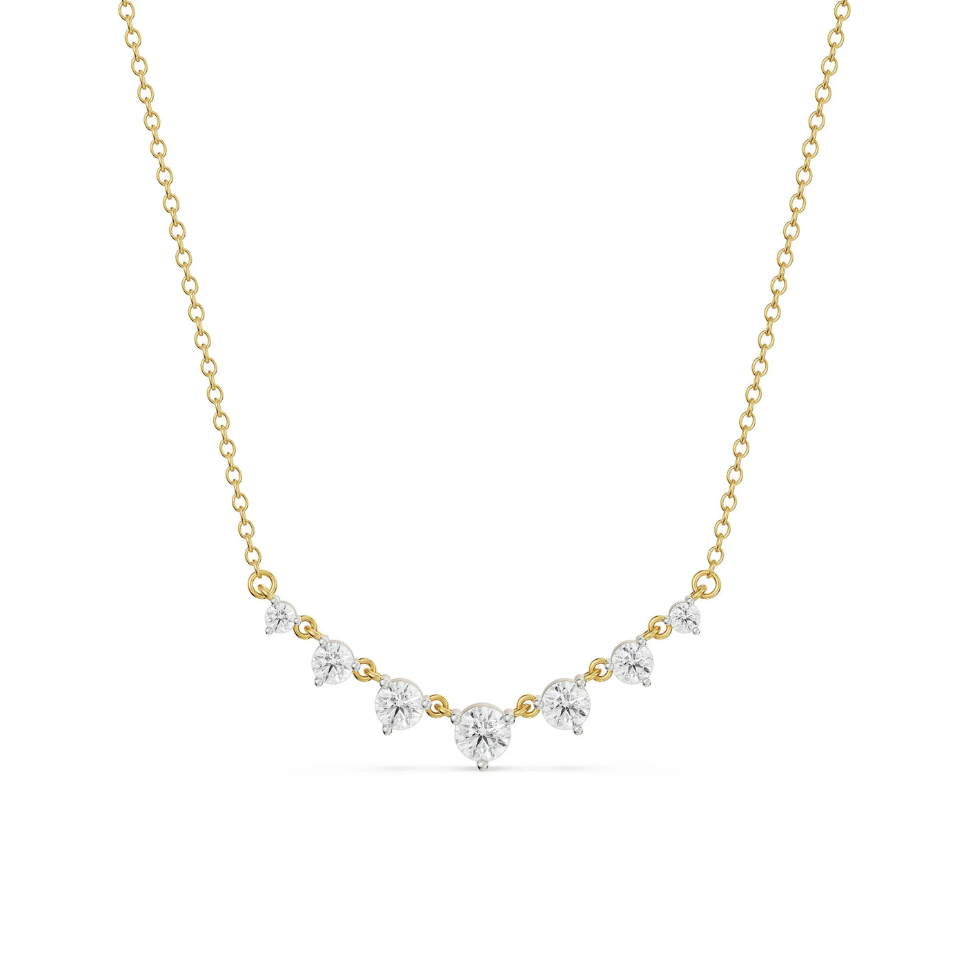 Minimalist Tennis Lab Grown Diamond Necklace 9KT
