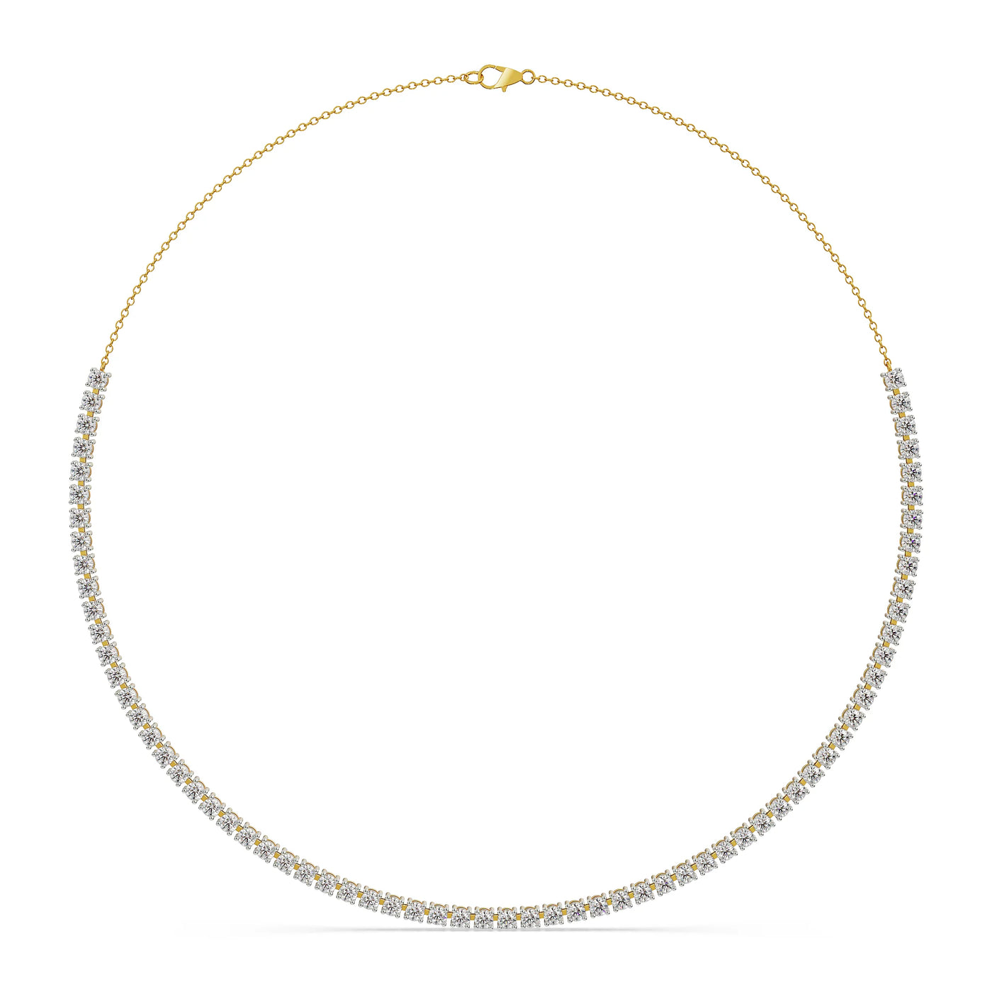 Sleek Lab Grown Diamond Tennis Necklace