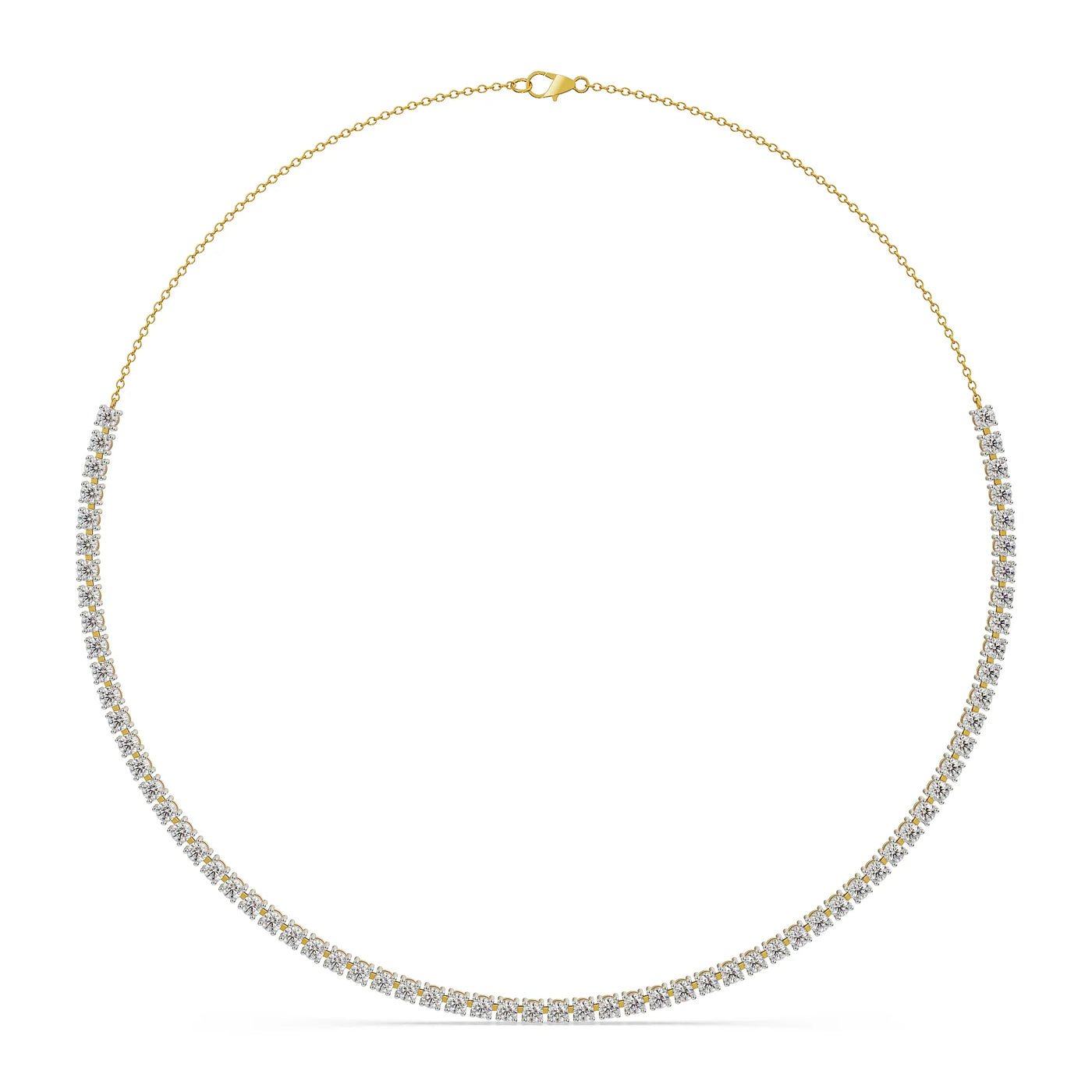 Sleek Lab Grown Diamond Tennis Necklace 9KT