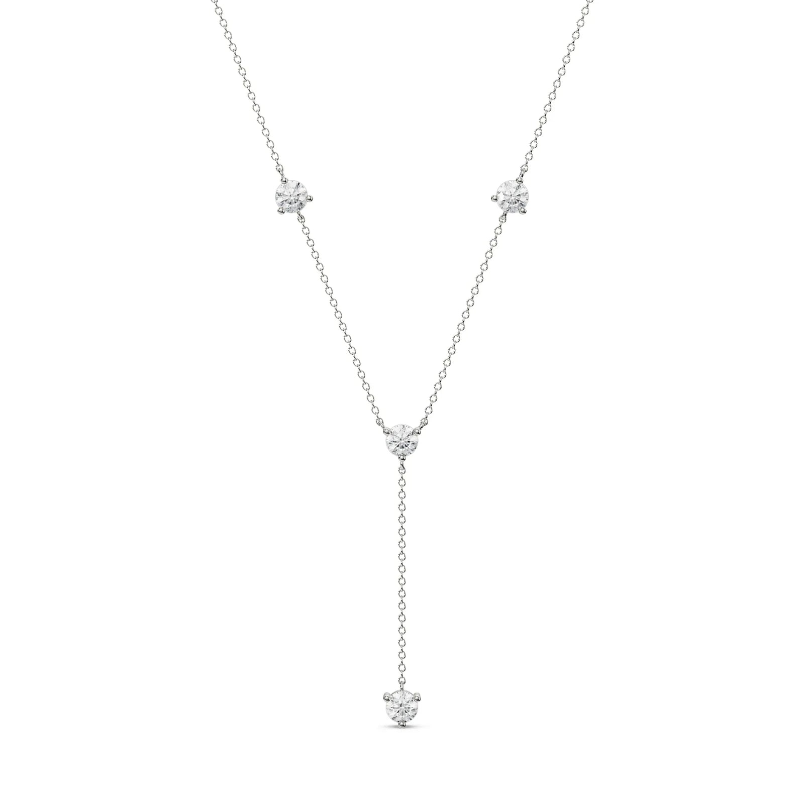 Golden Grace Y Necklace Front View in 9KT