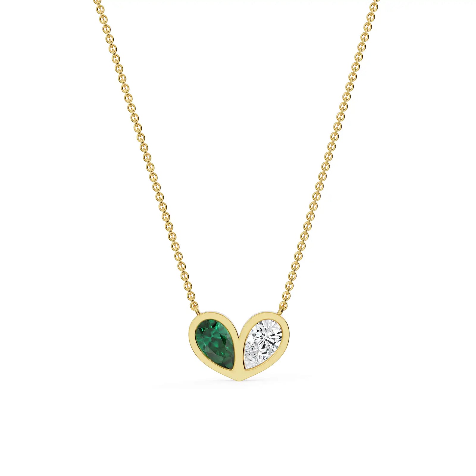 Toi et Moi Lab Grown Diamond Necklace
Front view