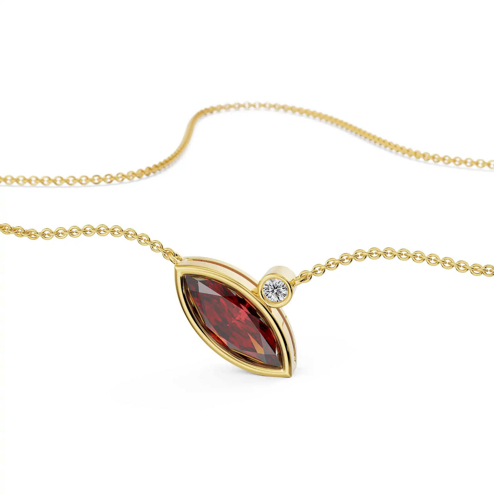 Crimson Ruby Lab Grown Diamond Necklace
Prospective view