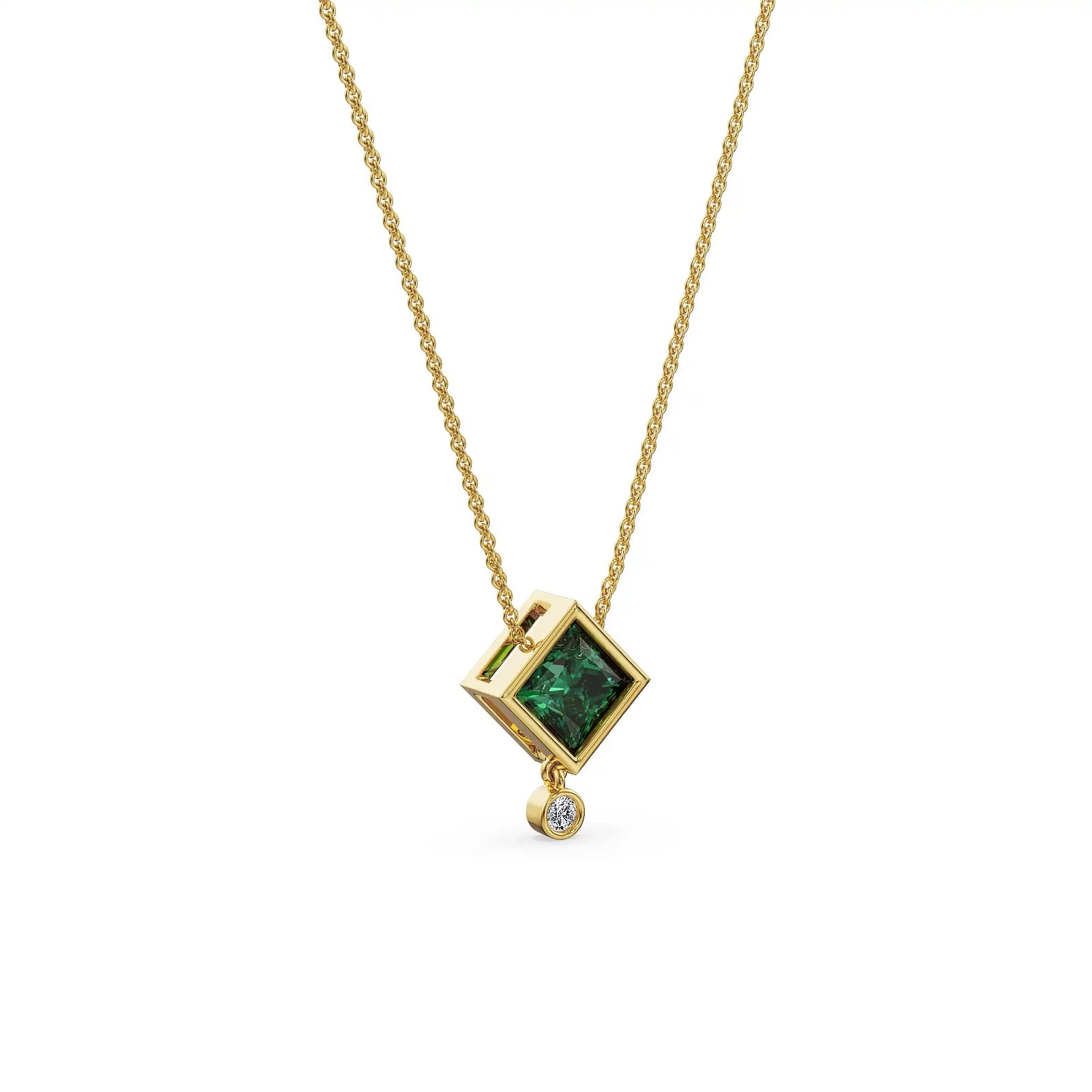 Janessa Lab Grown Diamond Necklace
Side View