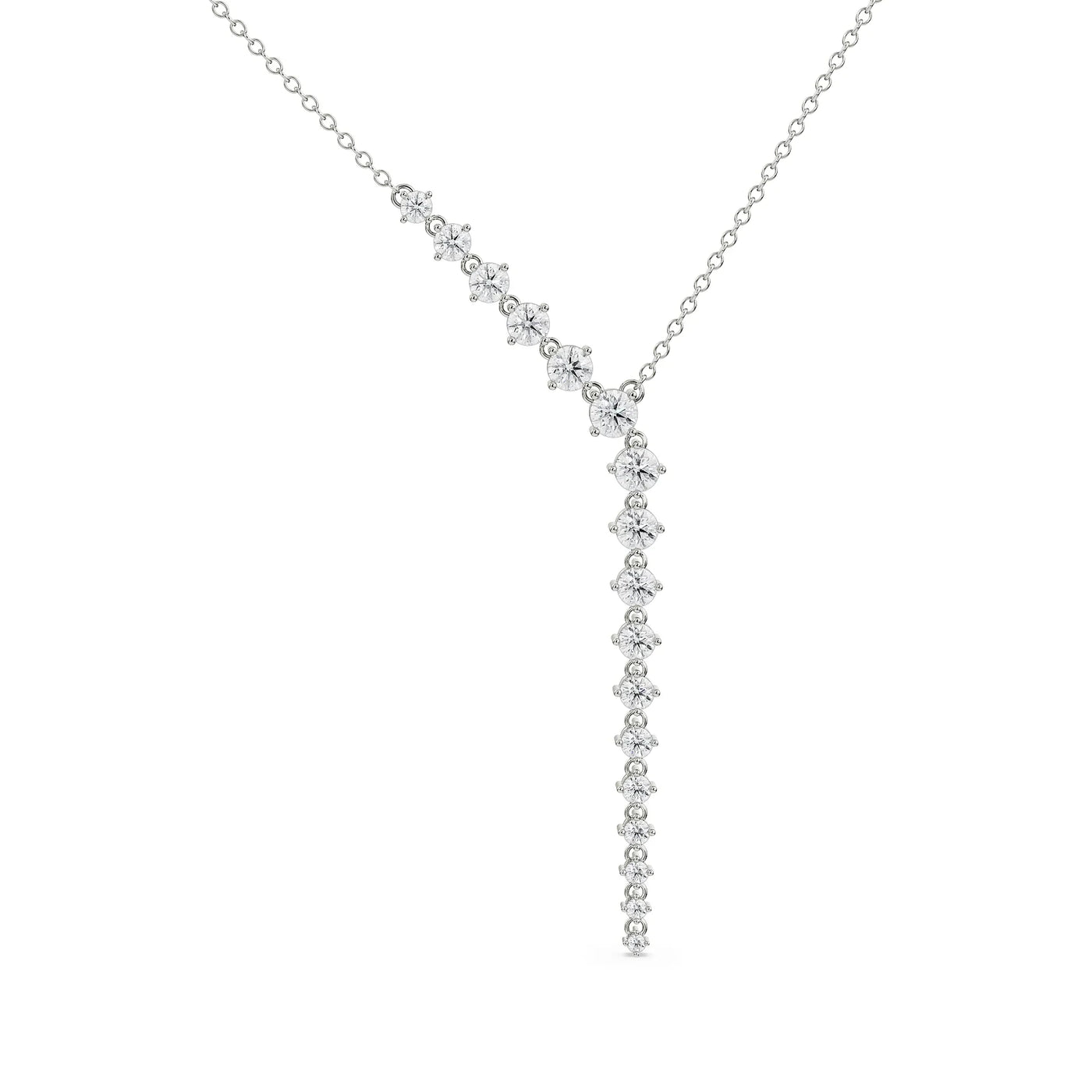 Sleek Lab Grown Diamond Chain Necklace 9KT