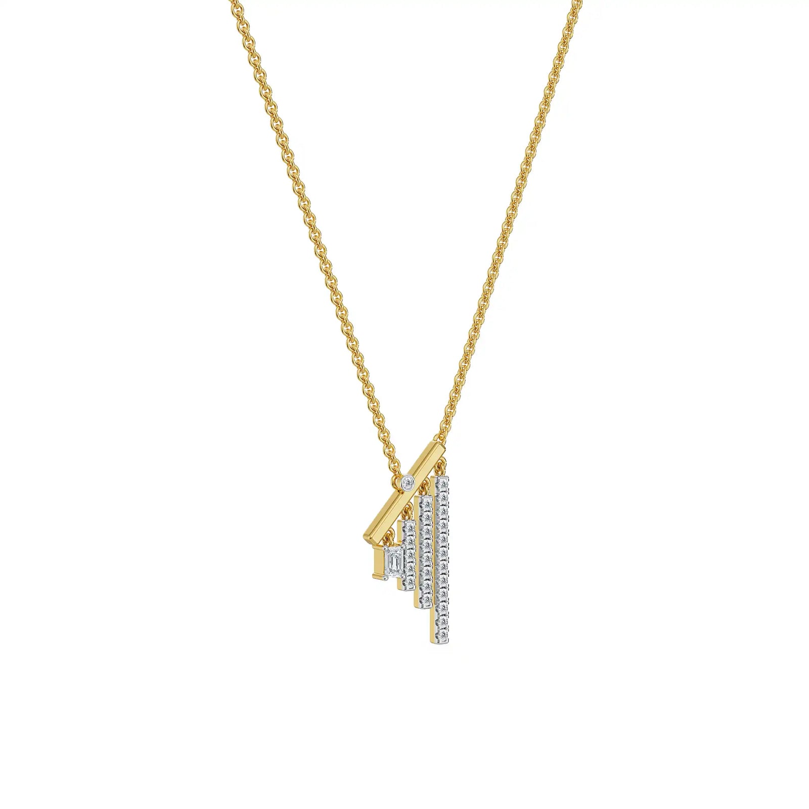 Linear Lab Grown Diamond Necklace