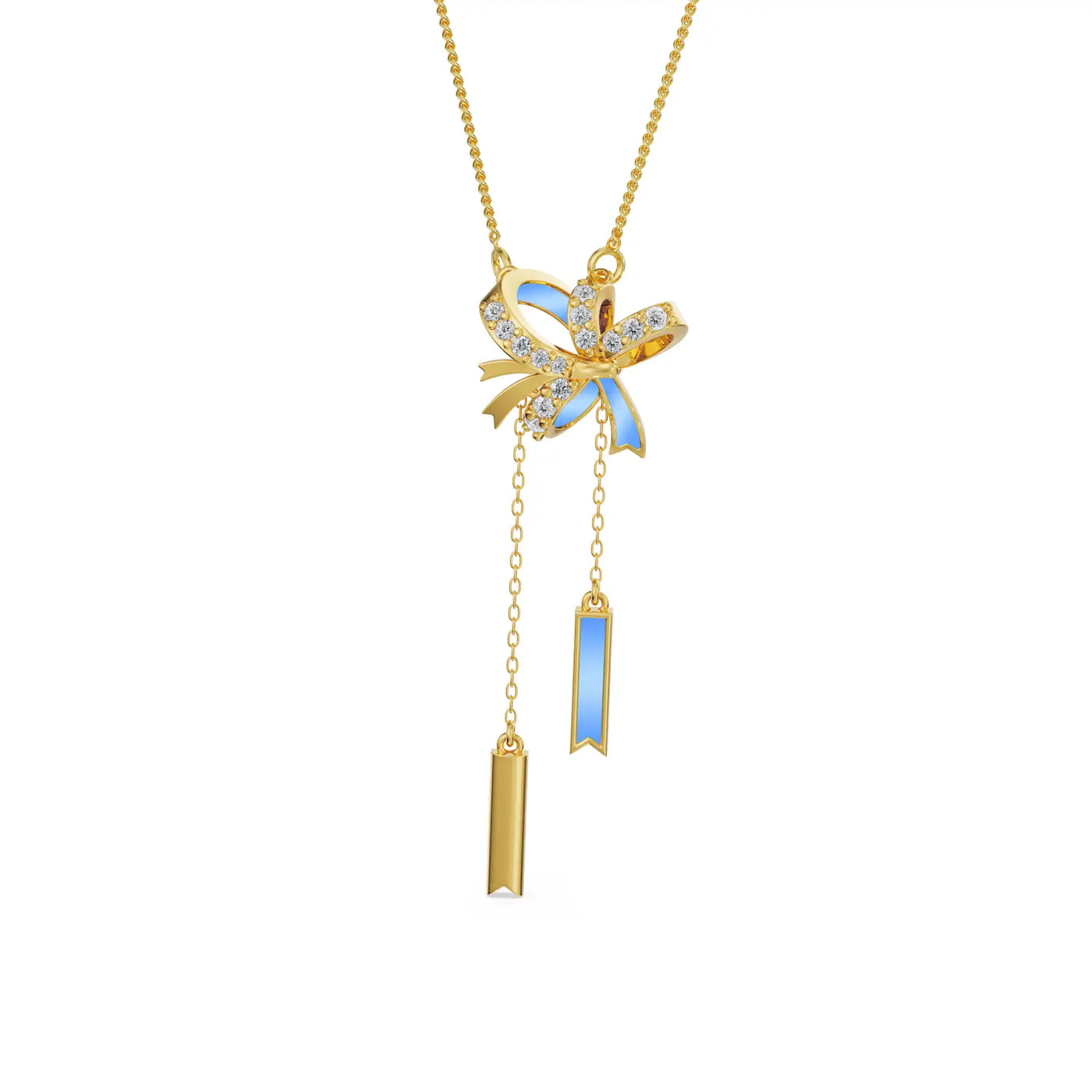 Twisted Bow Lab Grown Diamond Necklace