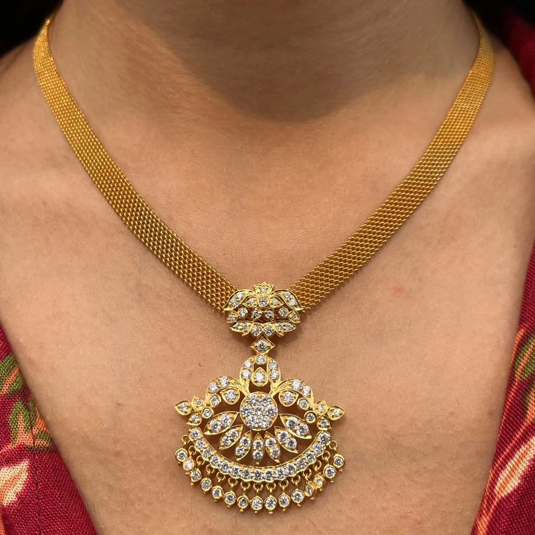 Attigai Diamond Necklace 9KT