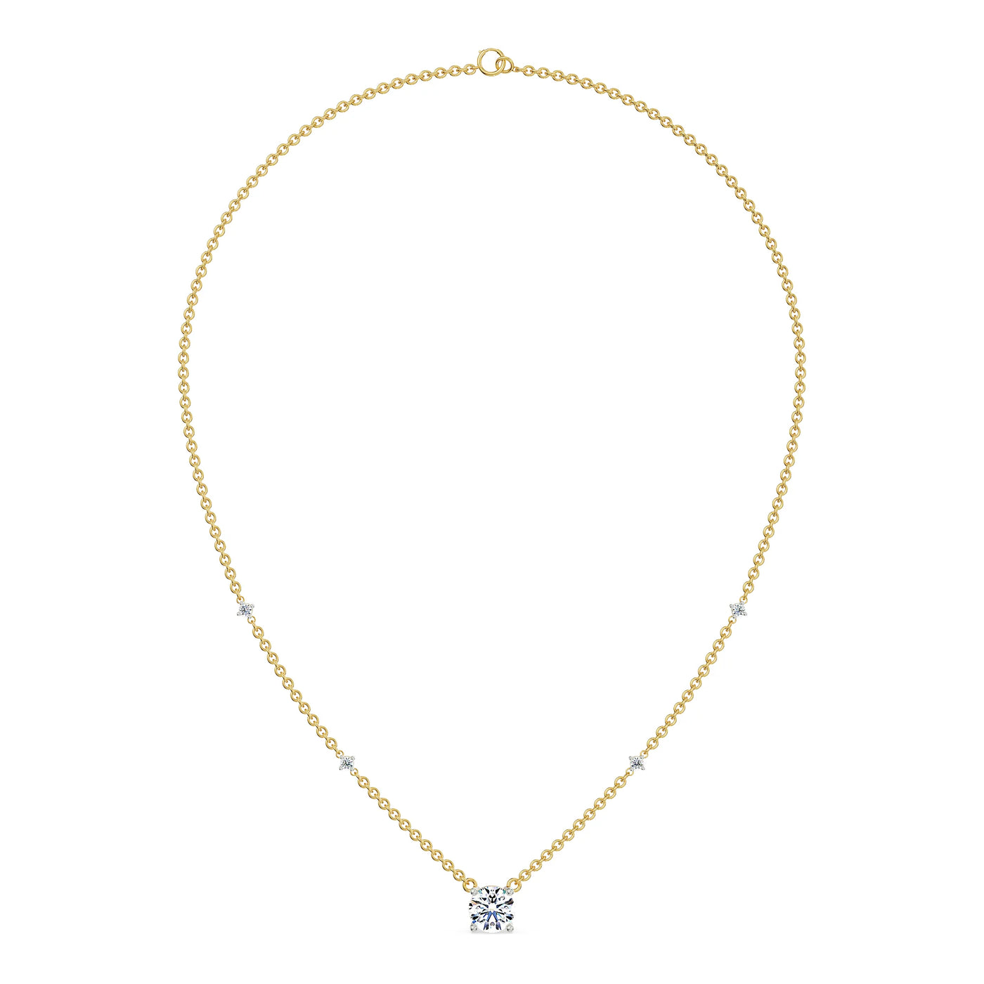 0.5 CT Solitaire Lab Grown Diamond Necklace