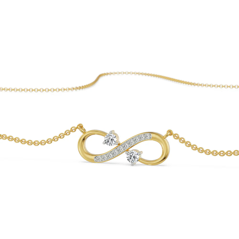 Infinity Lab Grown Diamond Necklace 9KT