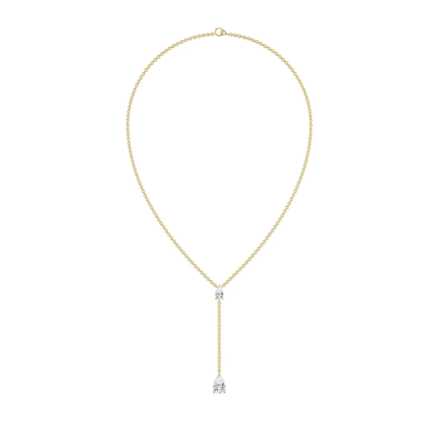 Pear Drop Diamond Necklace_in_stock