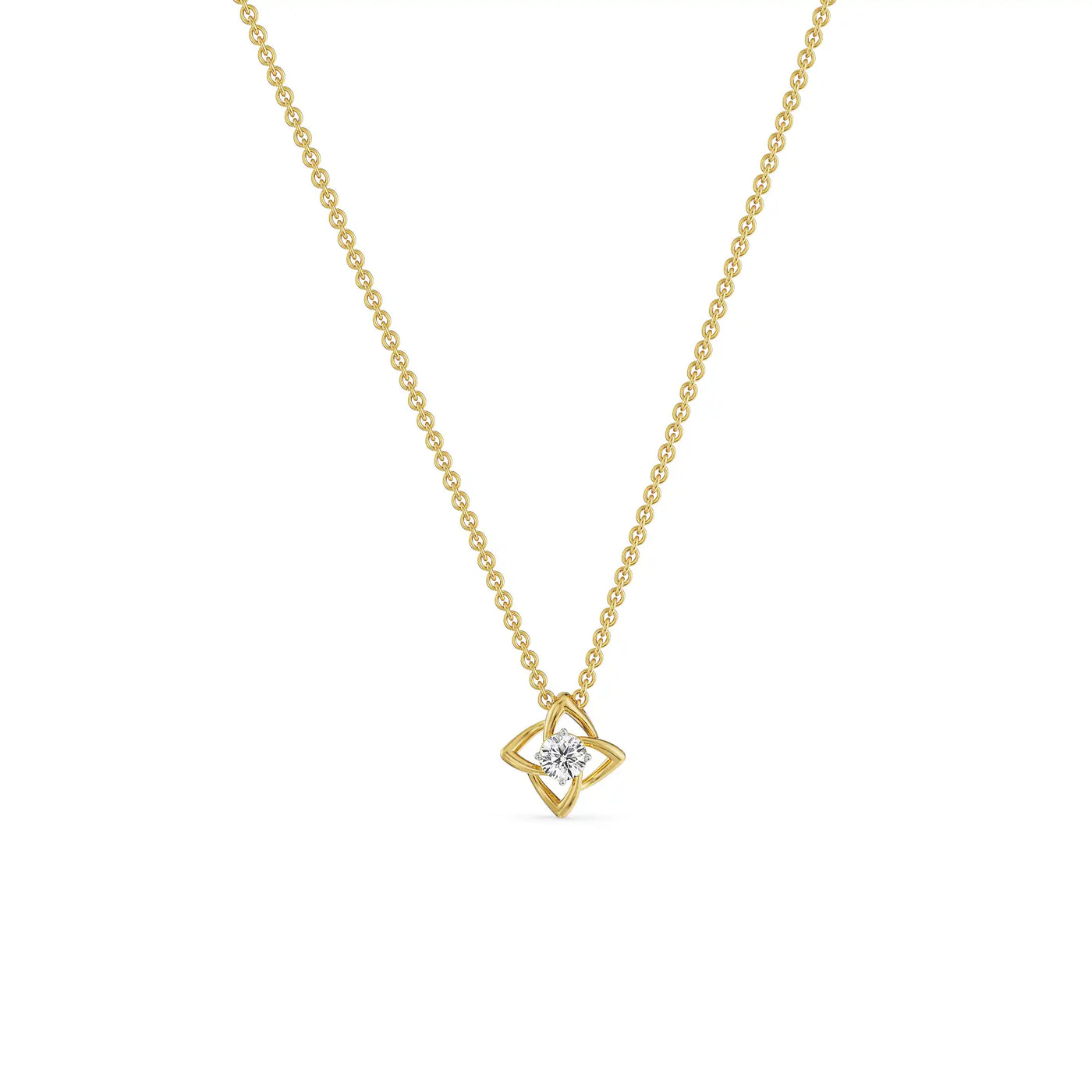 Raha Solitaire Lab Grown Diamond Necklace 9KT