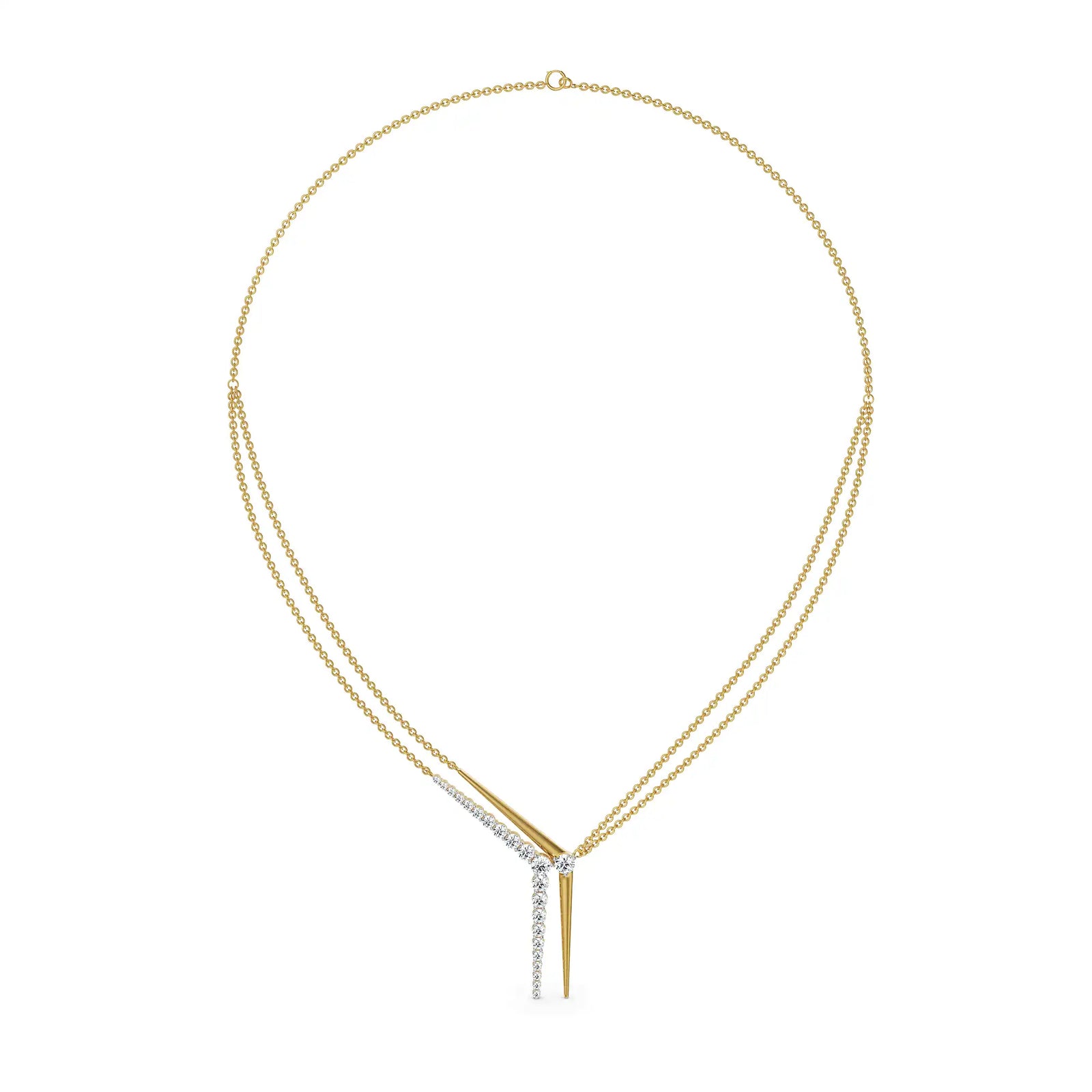 Amelia Lab Grown Diamond Necklace - Prospective view in 9KT