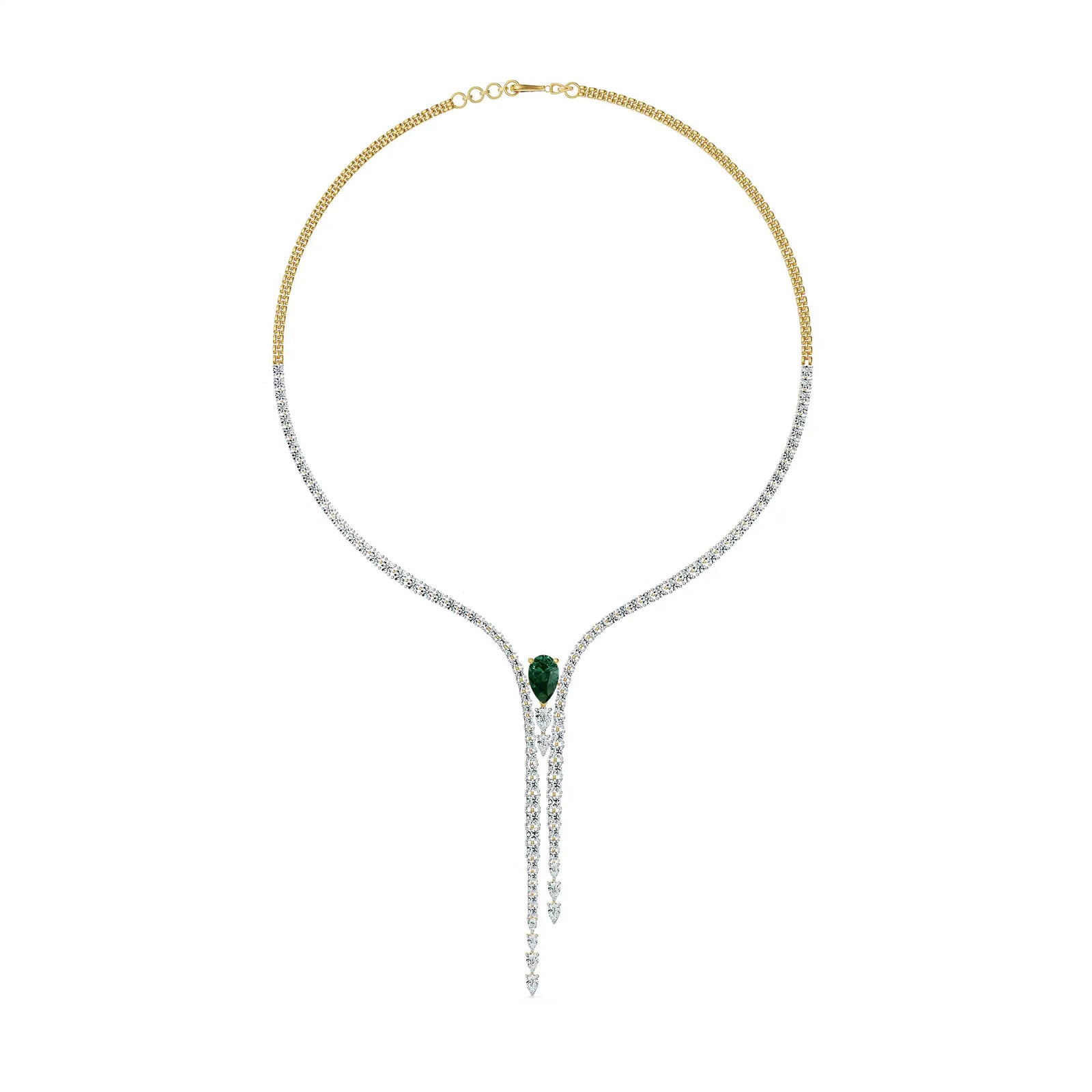 Empress Dewdrop Lab Grown Diamond Necklace - front view